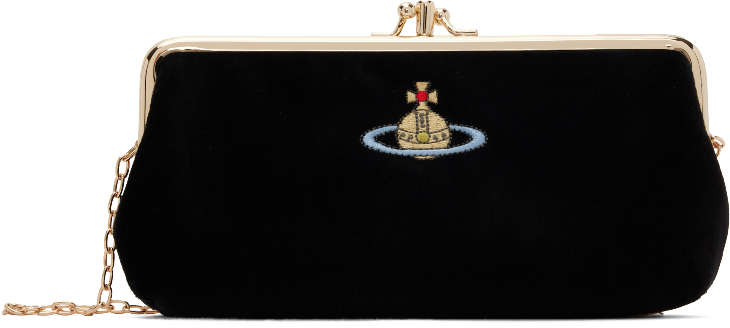 Shop Vivienne Westwood Black Db Frame Purse Chain Bag In N401 Black