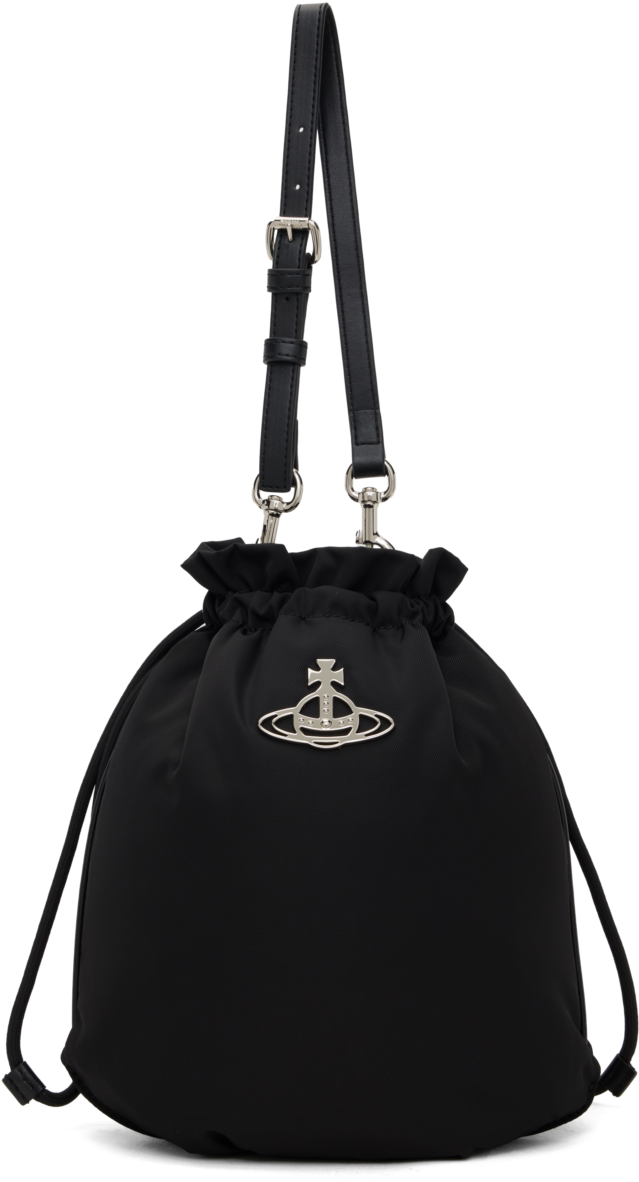 Shop Vivienne Westwood Black Drawstring Pouch Set Bag In N401 Black