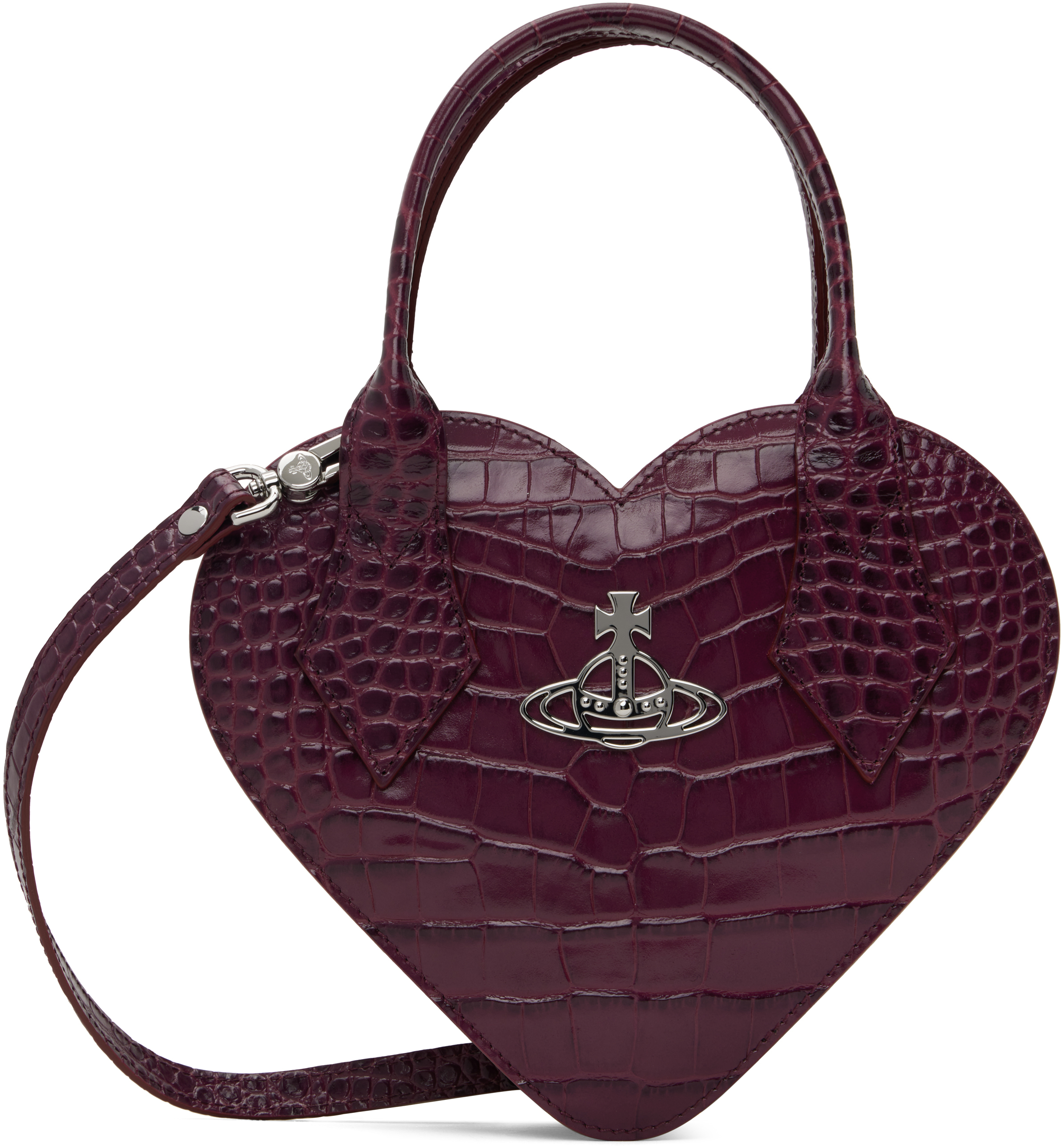 Purple Josephine Heart Crossbody Bag