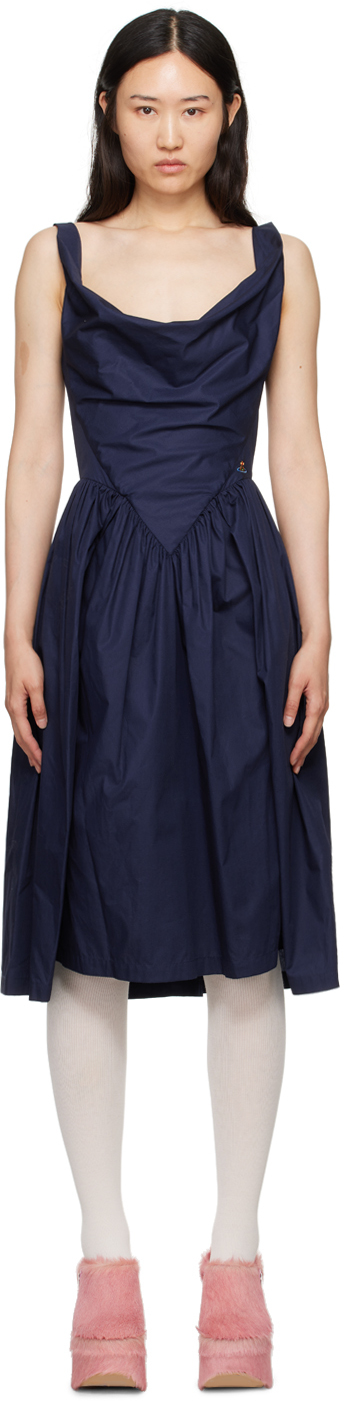 Vivienne Westwood Navy Sunday Midi Dress In K410 Navy