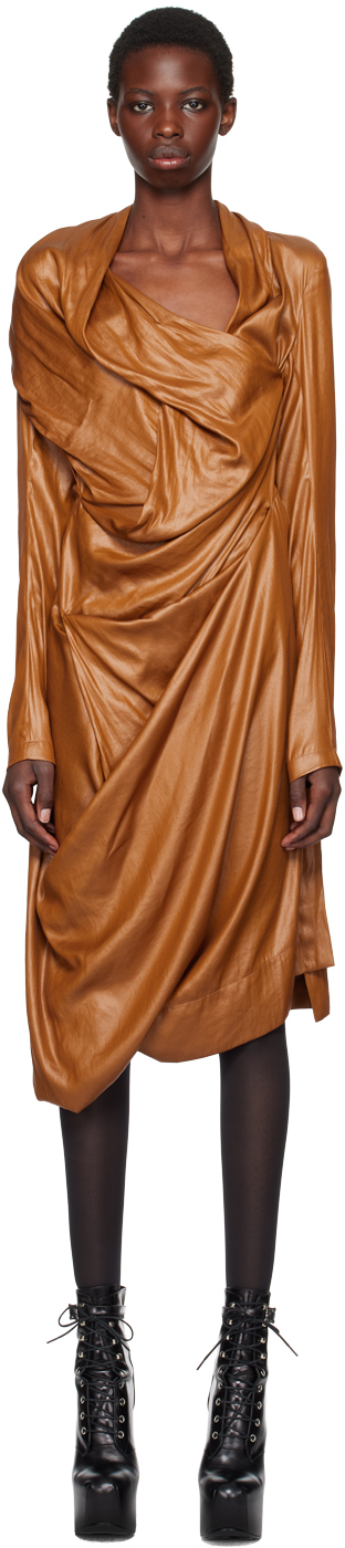 VIVIENNE WESTWOOD BEIGE GALATEA MIDI DRESS