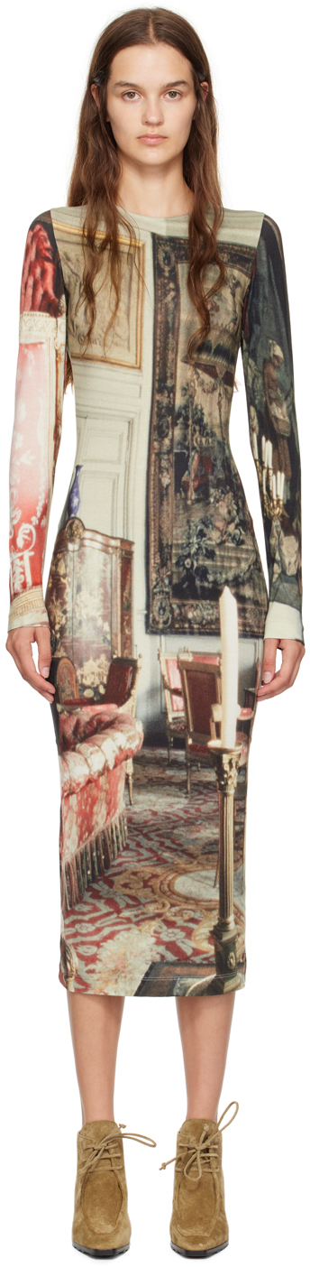 Vivienne Westwood Boulle Printed Midi Dress In G304 Salon