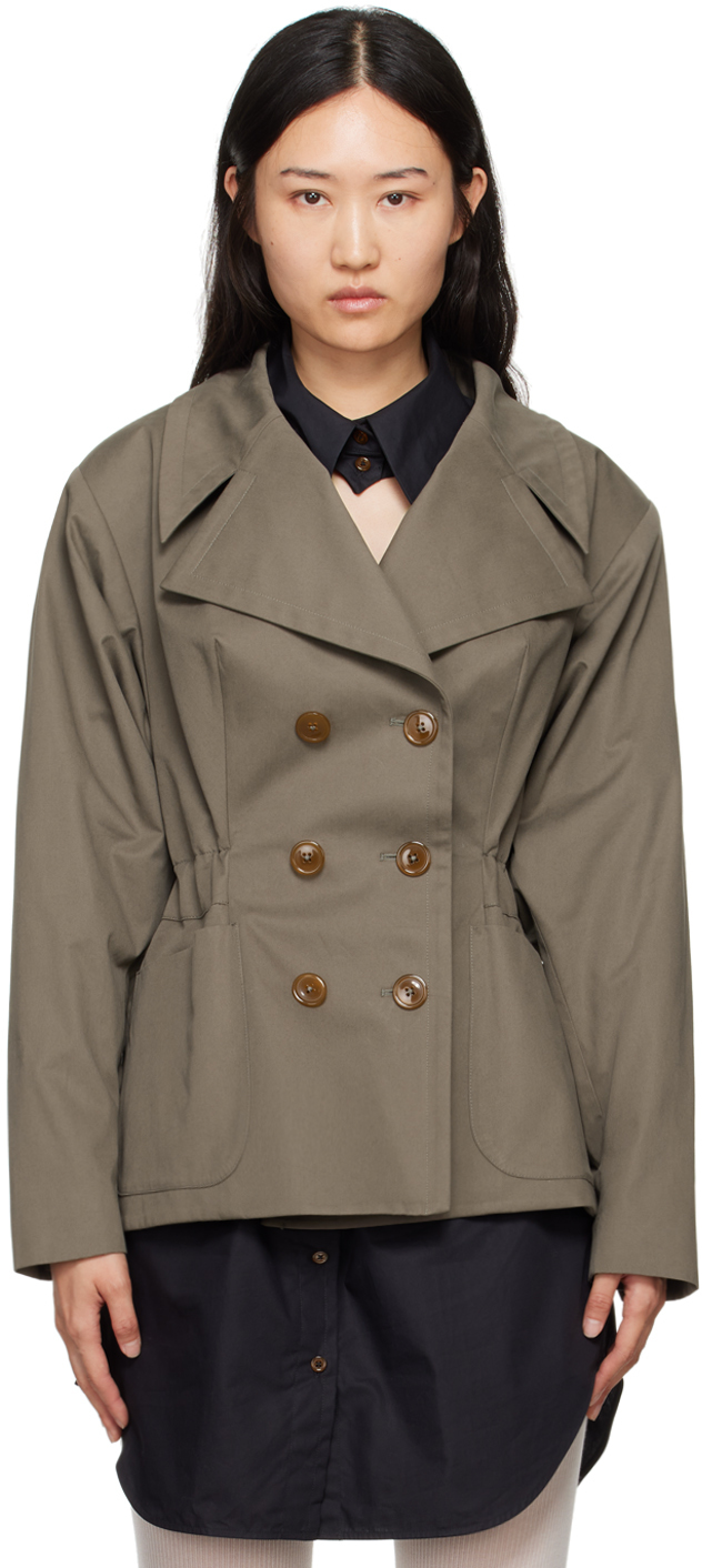 Shop Vivienne Westwood Khaki Ella Blazer In D409 Khaki