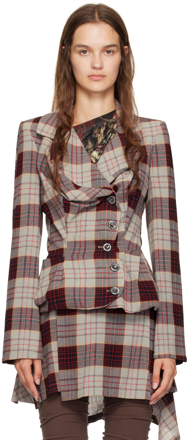 Vivienne Westwood★Drunken チェック テーラードジャケット org.jpg