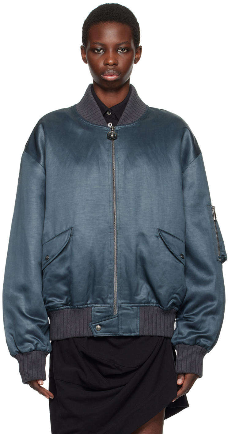 Gray Bernardo Bomber Jacket