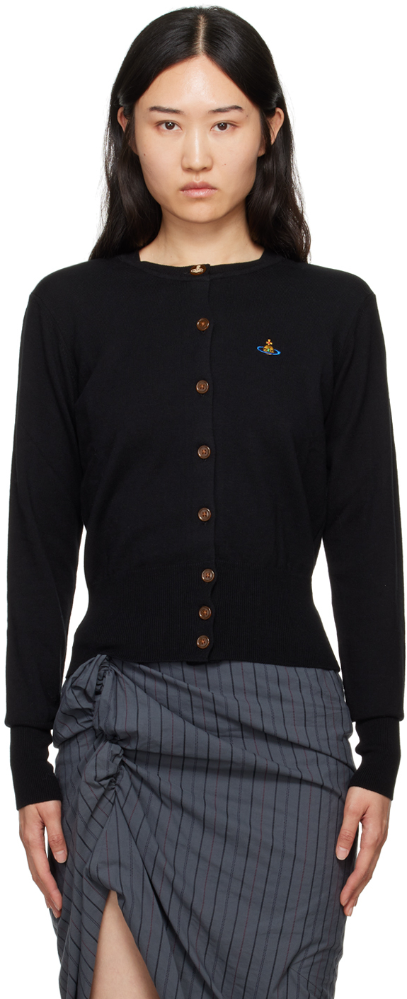 Shop Vivienne Westwood Black Bea Cardigan In N401 Black