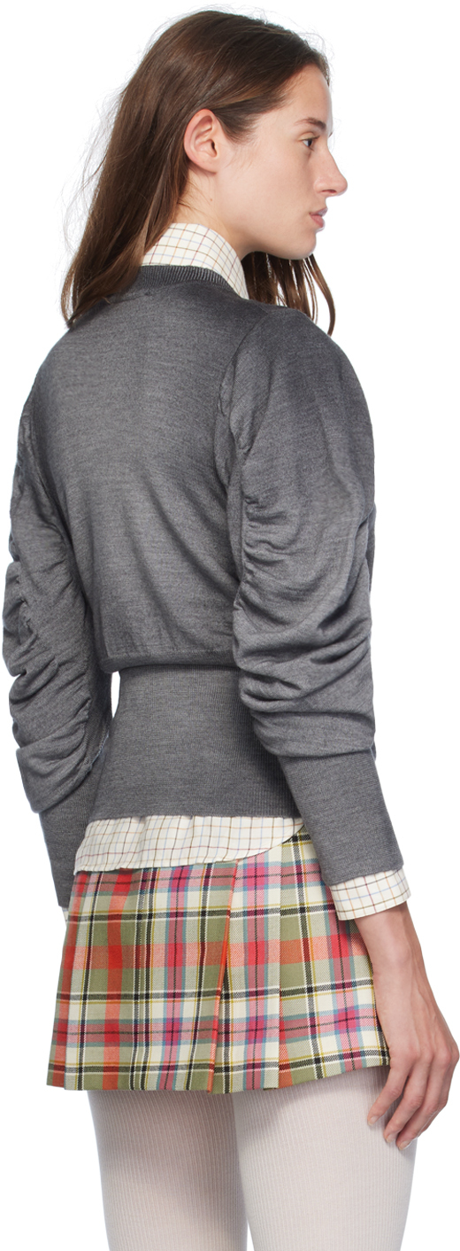 Vivienne Westwood Gray Eli Cardigan In P401 Grey/black