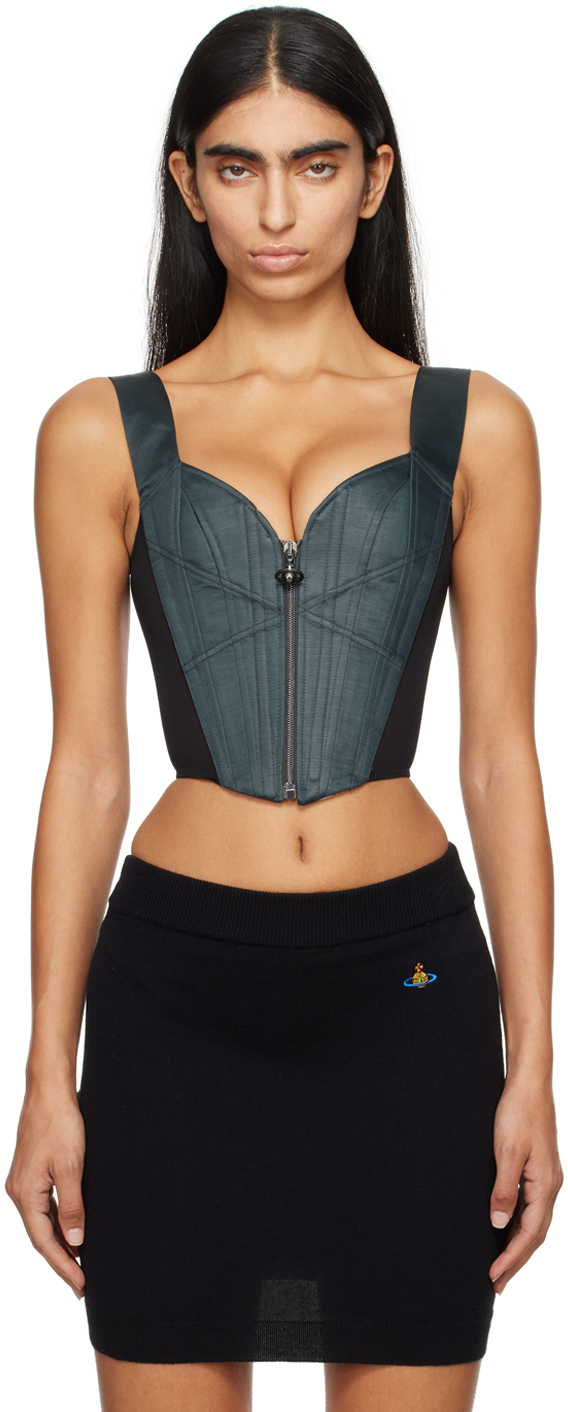 Gray Classic Corset Top