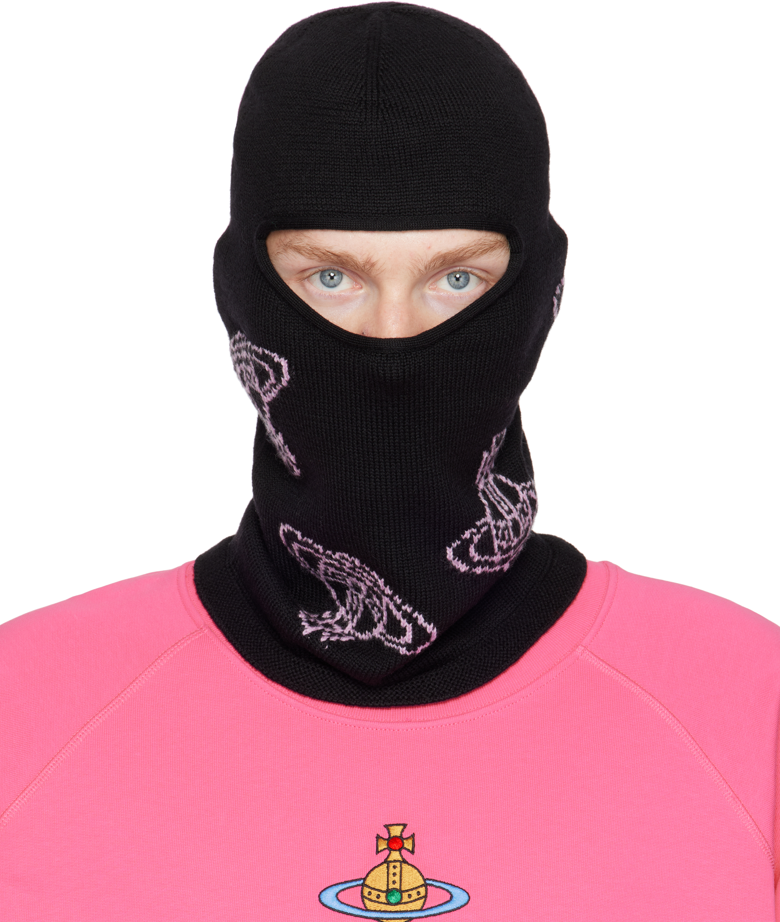 Black All Over Orbs Balaclava