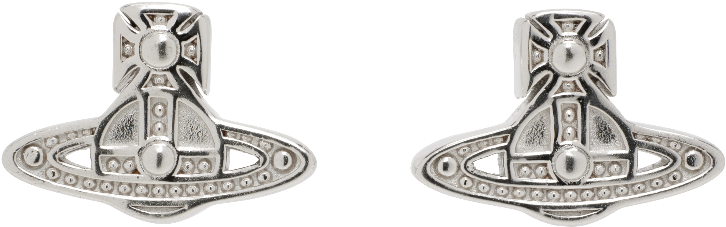 Shop Vivienne Westwood Silver Oslo Earrings In Ss22-p019