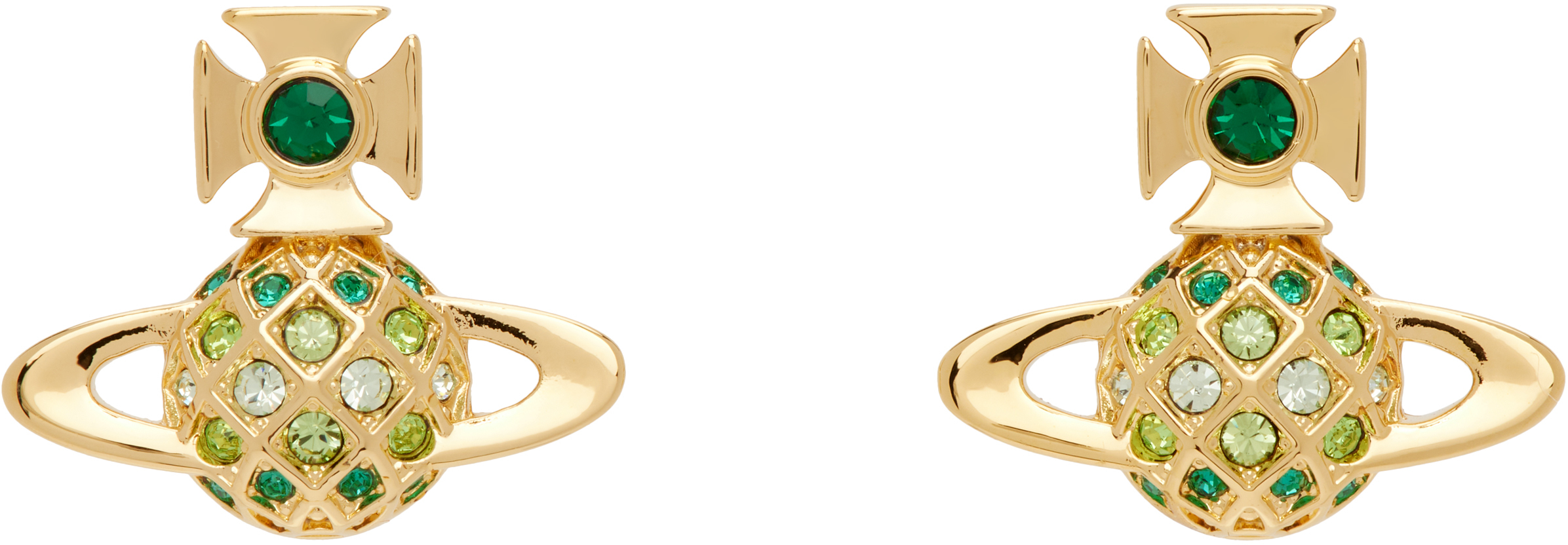 Vivienne Westwood Gold Willa Bas Relief Earrings