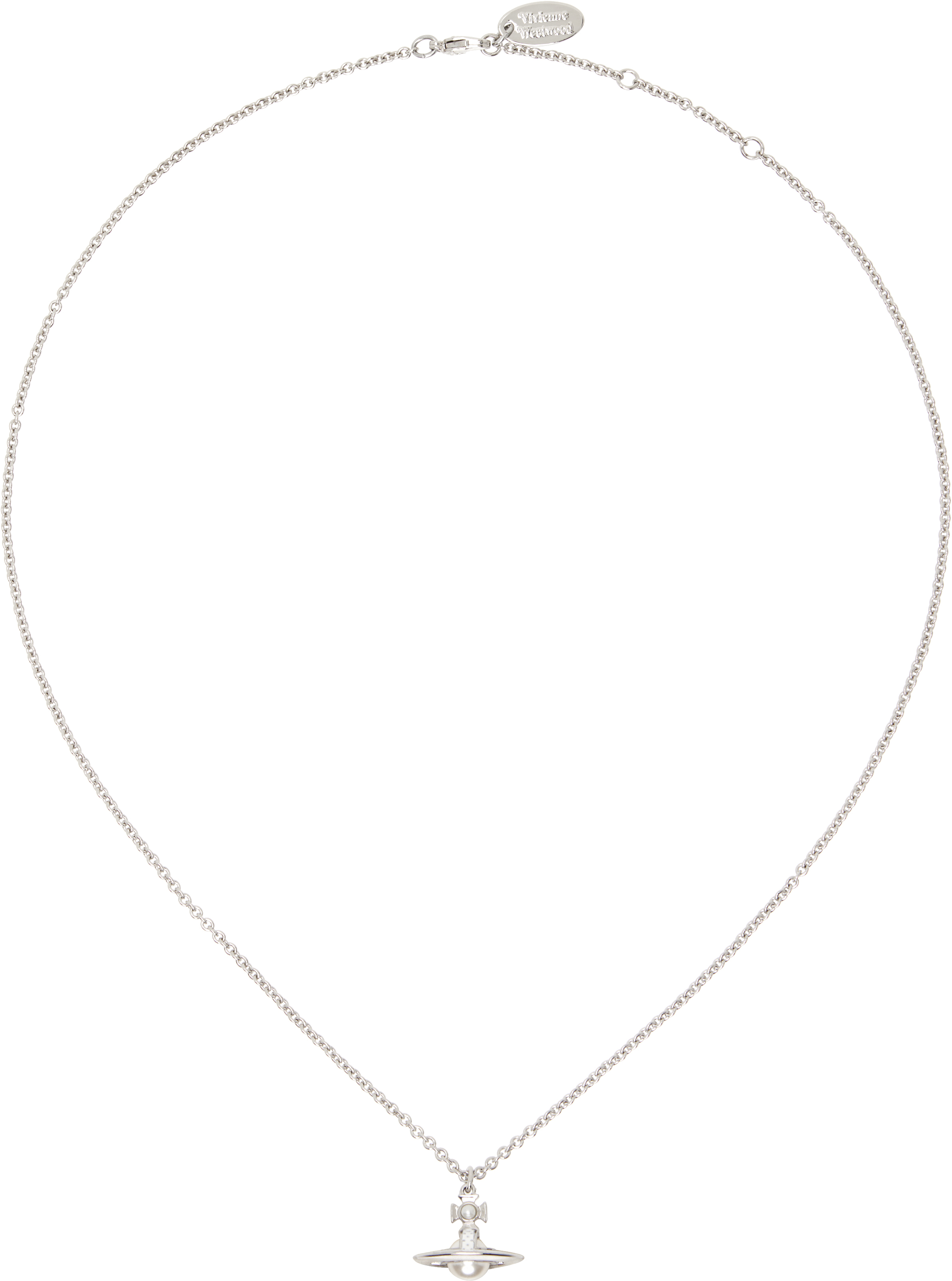 Shop Vivienne Westwood Silver Simonetta Pendant Necklace In 221-02p113-p113cn