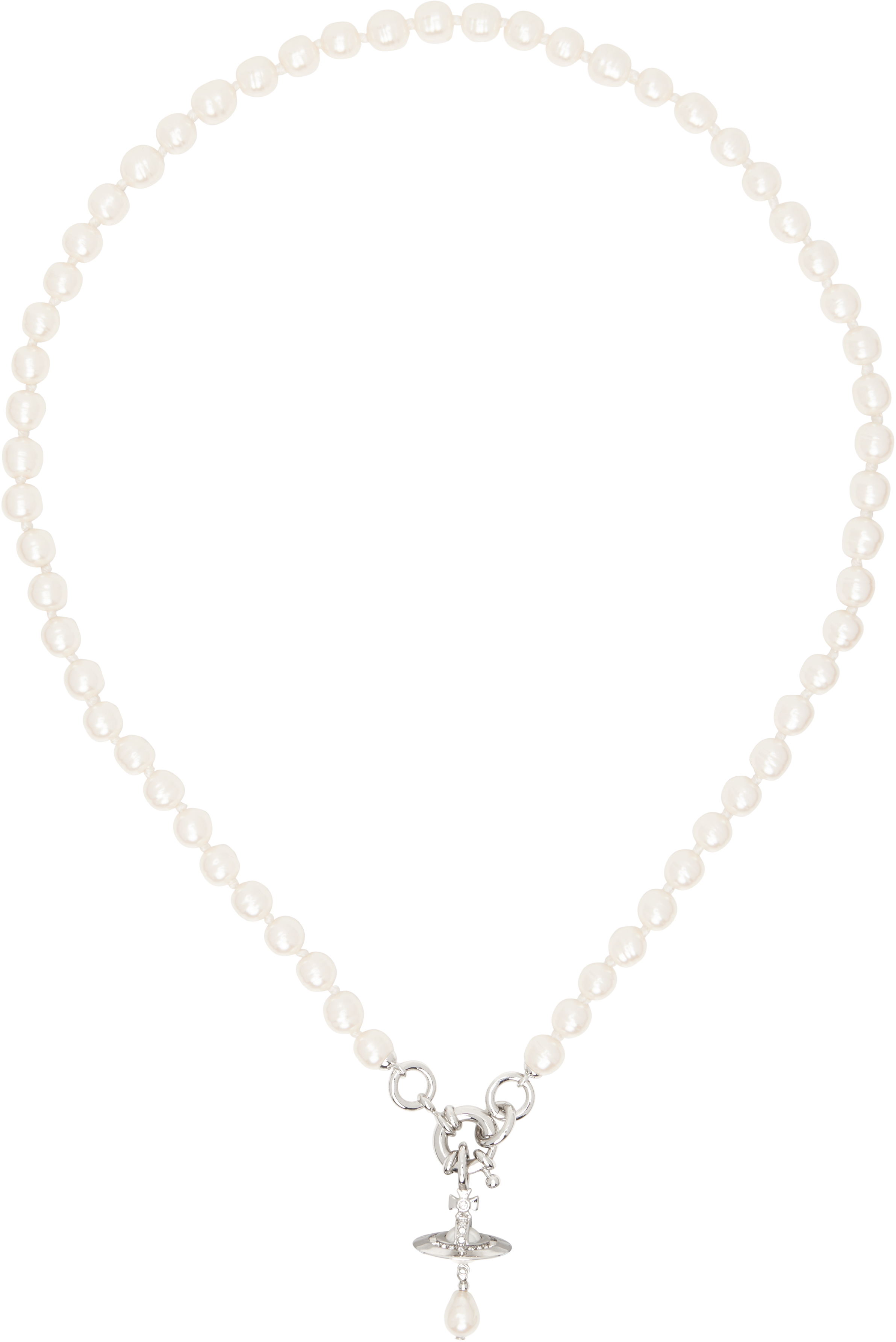 Shop Vivienne Westwood Silver Aleksa Necklace In Platinum