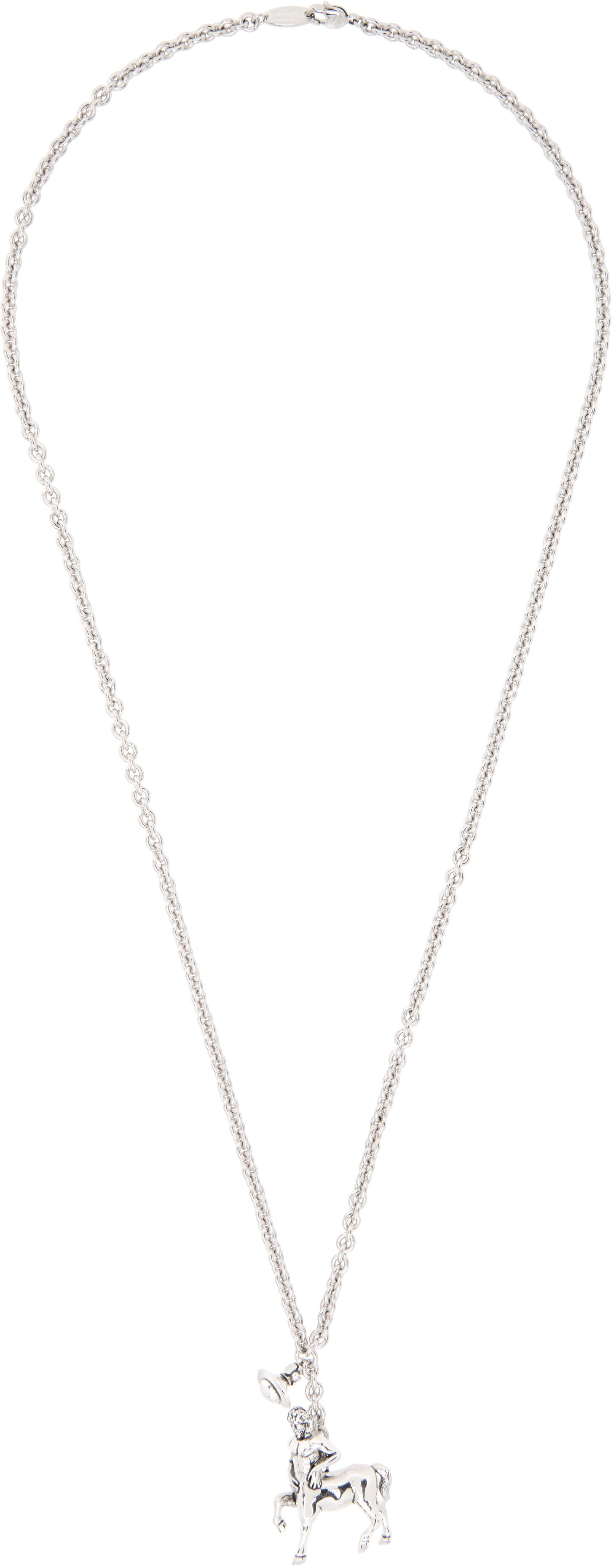 Shop Vivienne Westwood Silver Delta Pendant Necklace In Ss24-q006