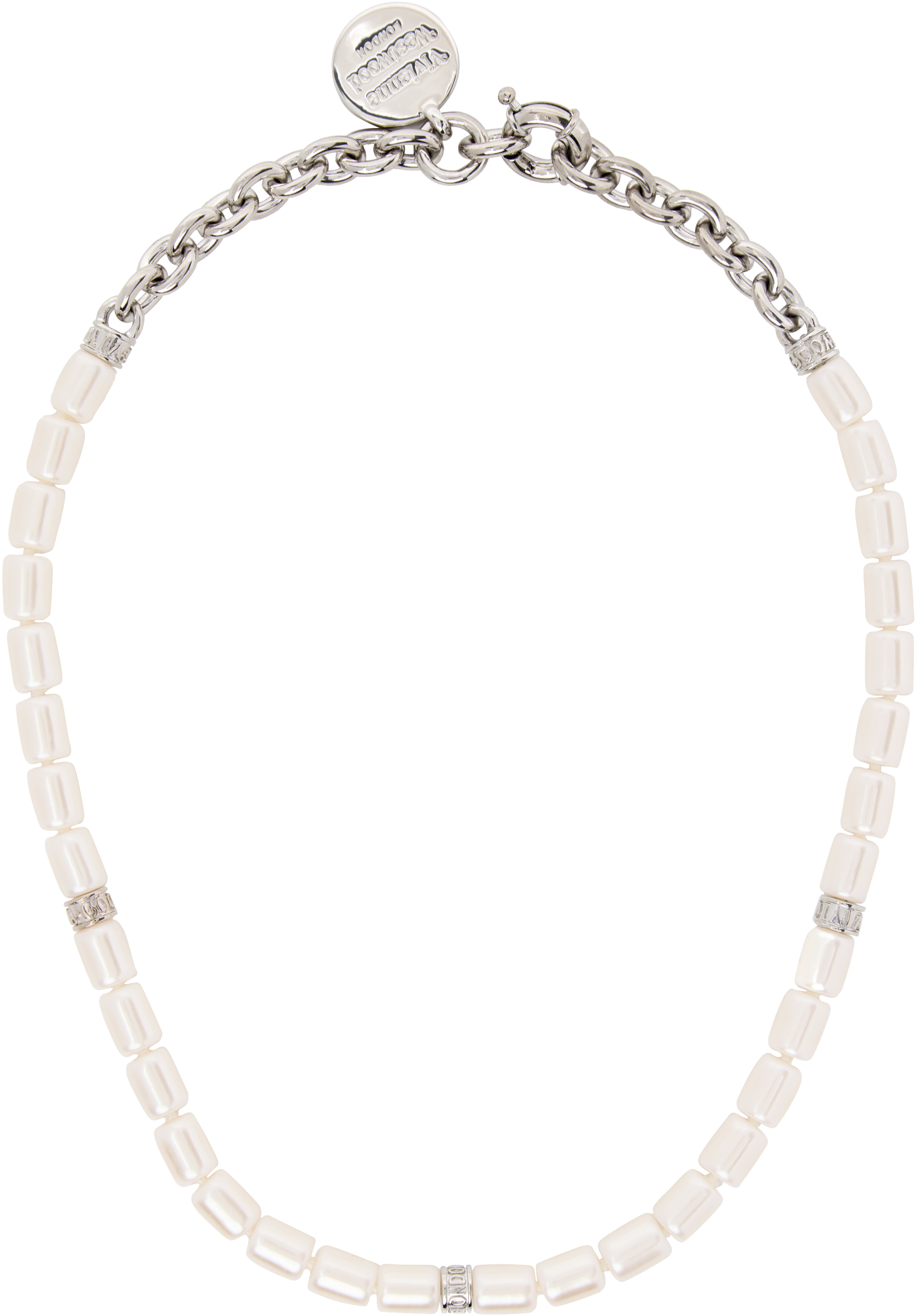 Silver & White Edwyn Necklace