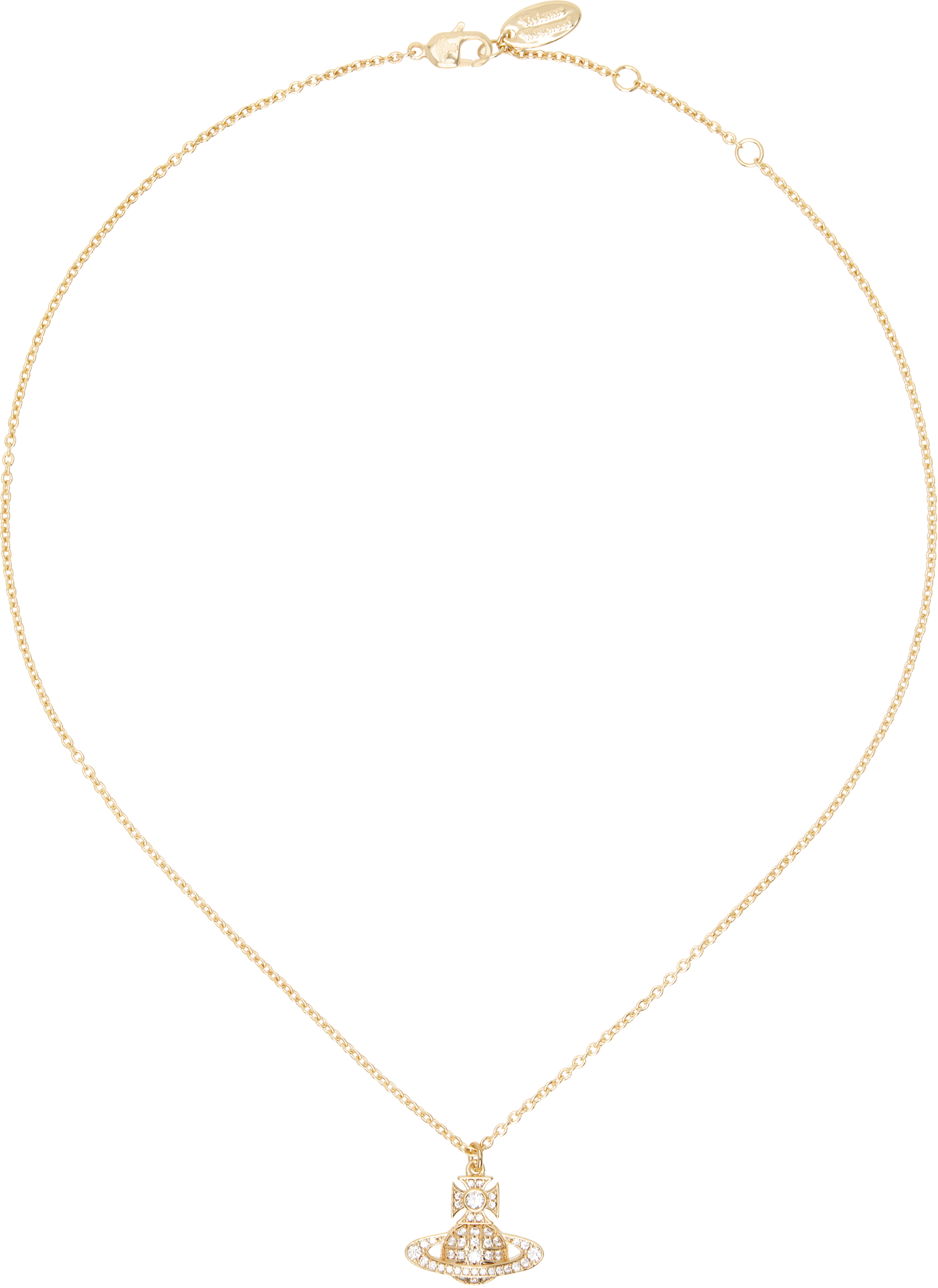 Shop Vivienne Westwood Gold Carmela Bas Relief Pendant Necklace In Aw23-r102