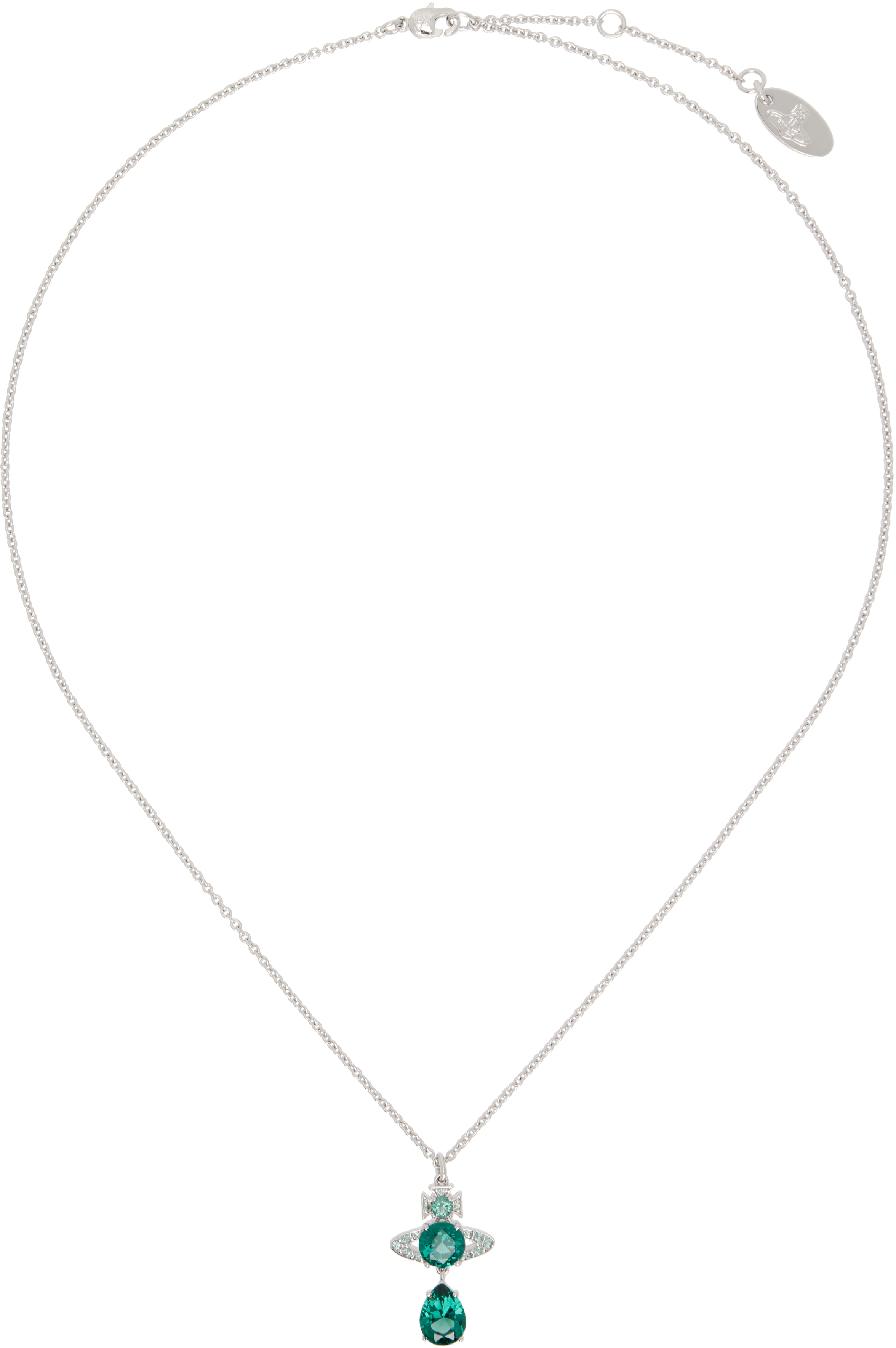 Shop Vivienne Westwood Silver Ismene Drop Pendant Necklace In Aw24-p427