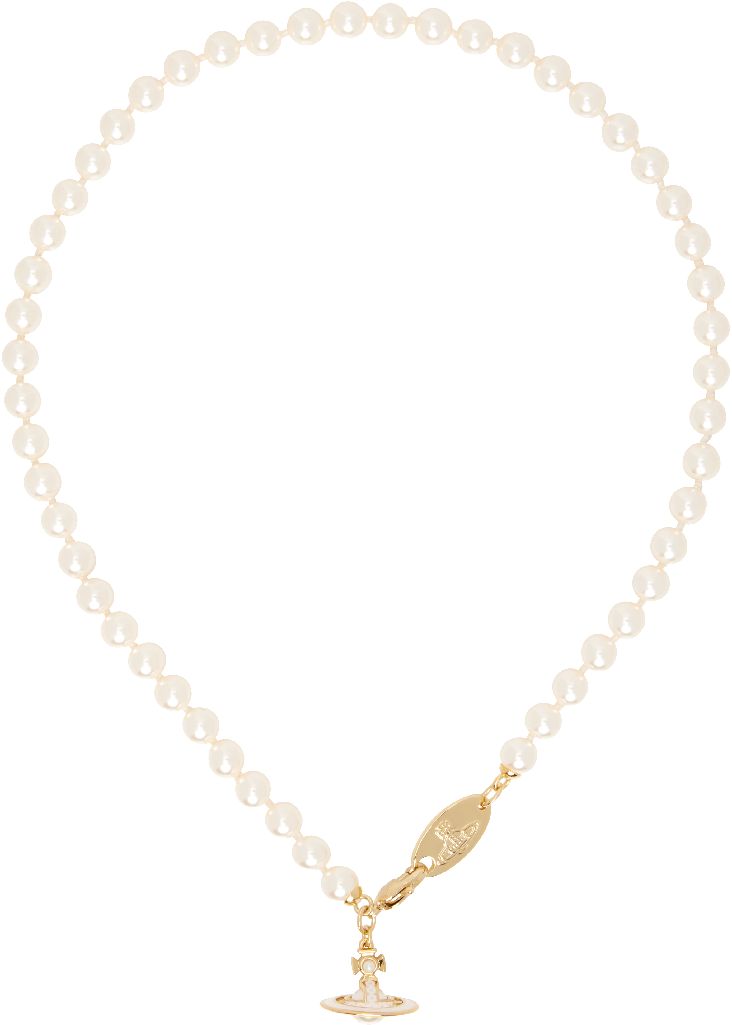 Shop Vivienne Westwood White Simonetta Pearl Necklace In Aw24-r769