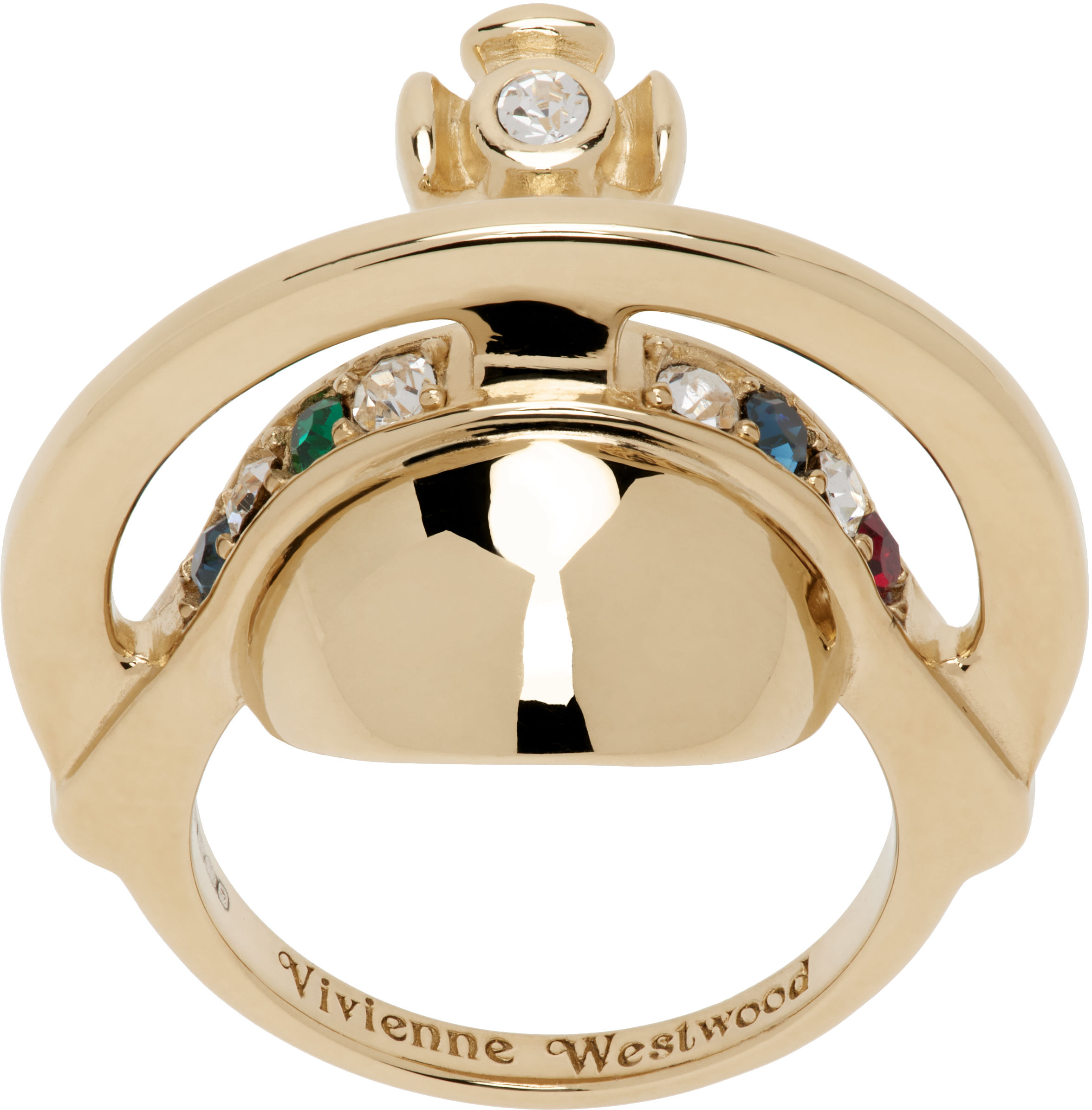 Vivienne Westwood Gold Solid Orb Ring In Aw24-r001