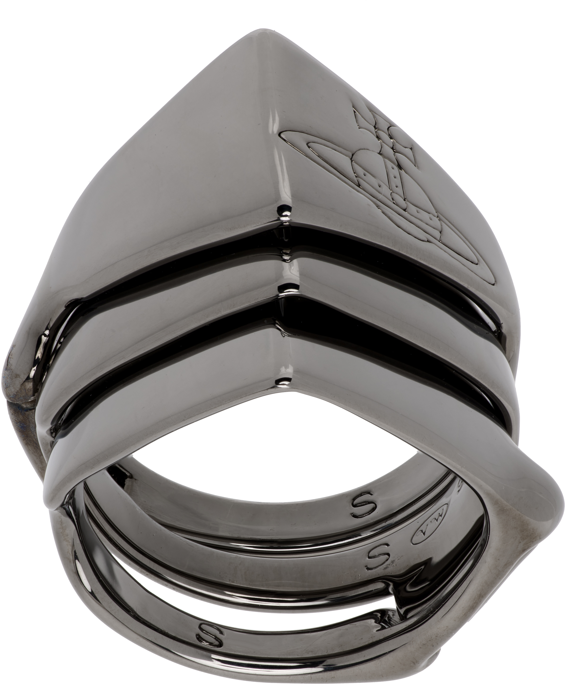 VIVIENNE WESTWOOD GUNMETAL KNUCKLEDUSTER RING 