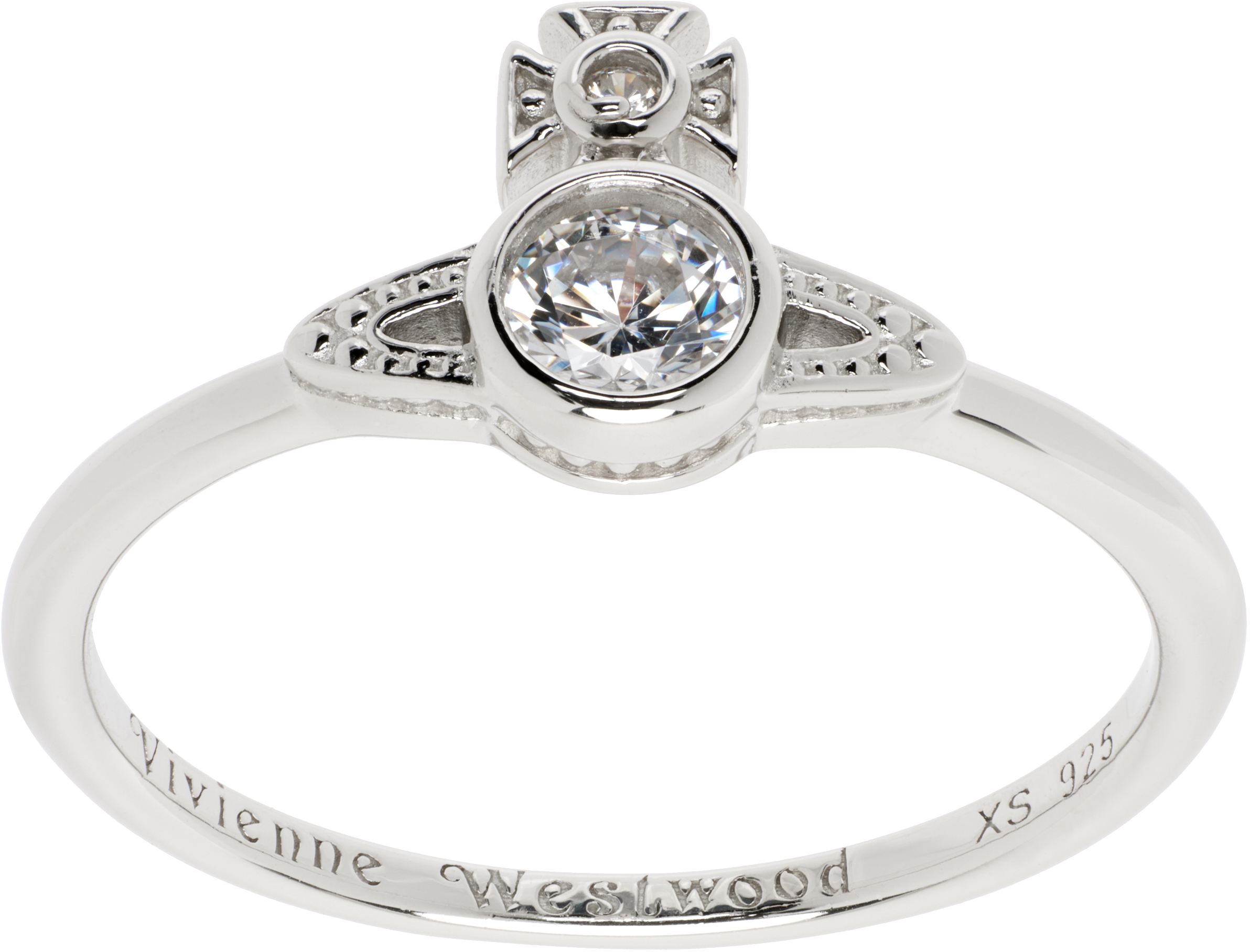 Shop Vivienne Westwood Silver London Orb Ring In Ss22-p102