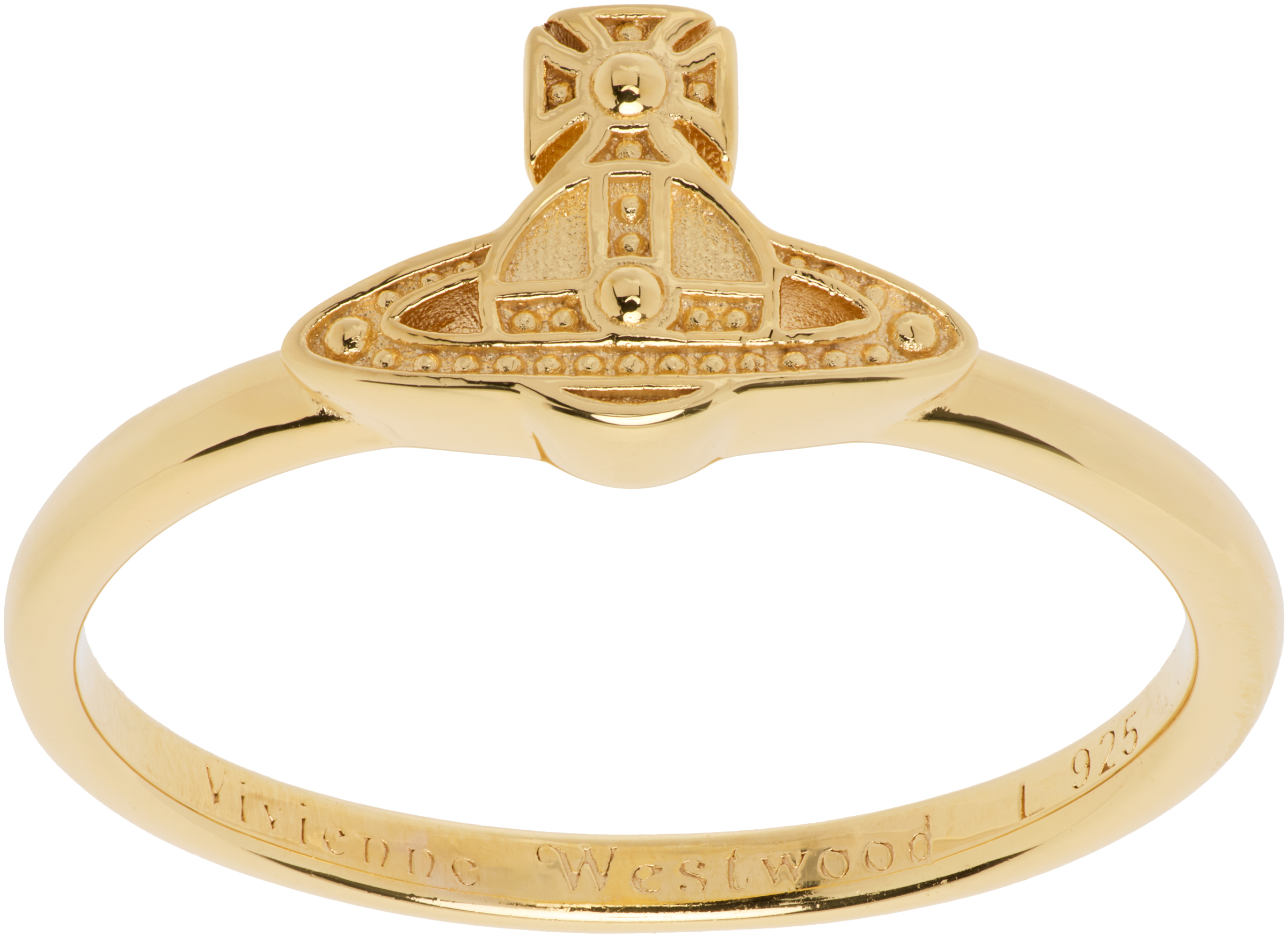 Shop Vivienne Westwood Gold Oslo Ring In Ss19-r001