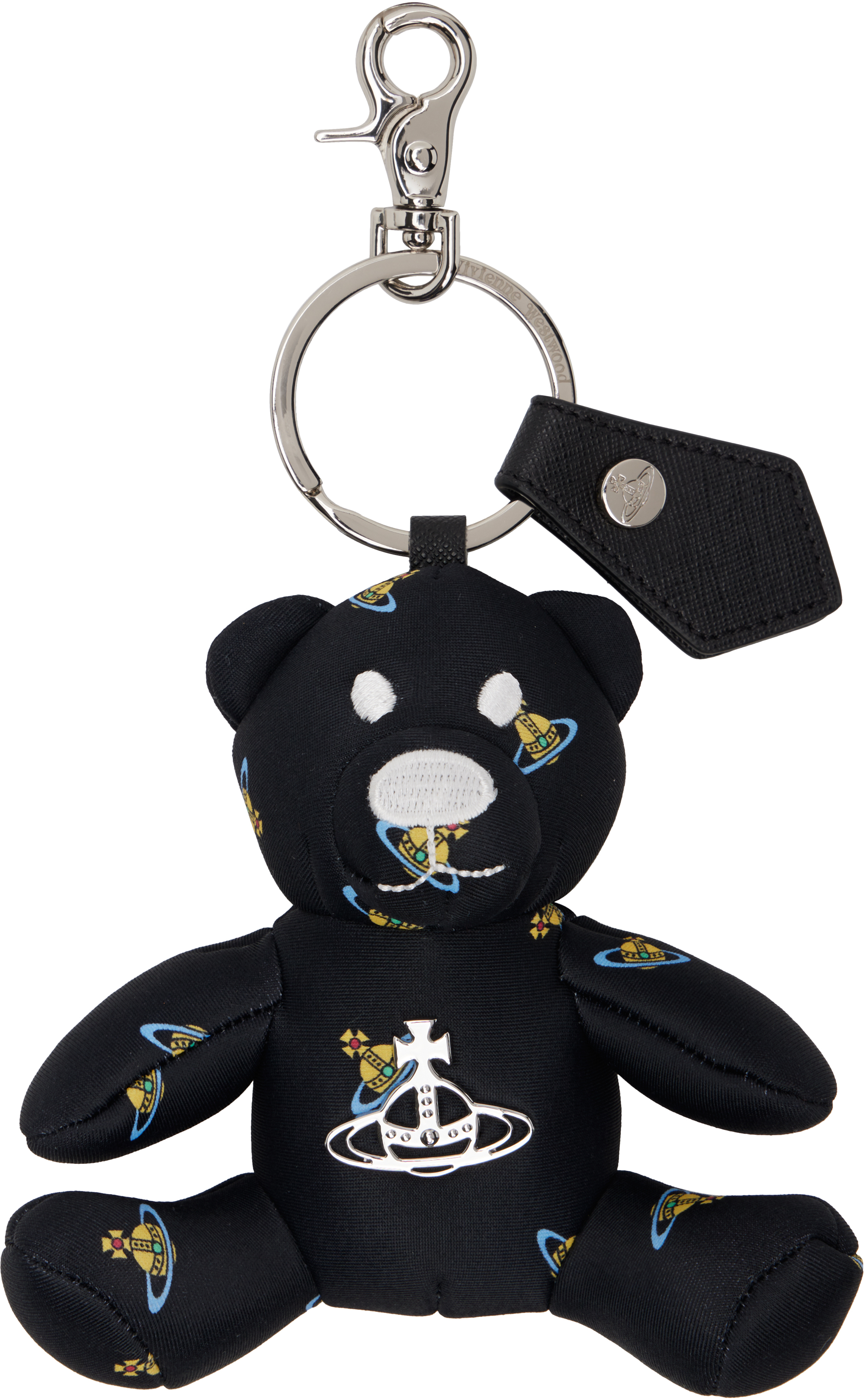 Shop Vivienne Westwood Black Teddy Bear Keychain In Aw24-n303