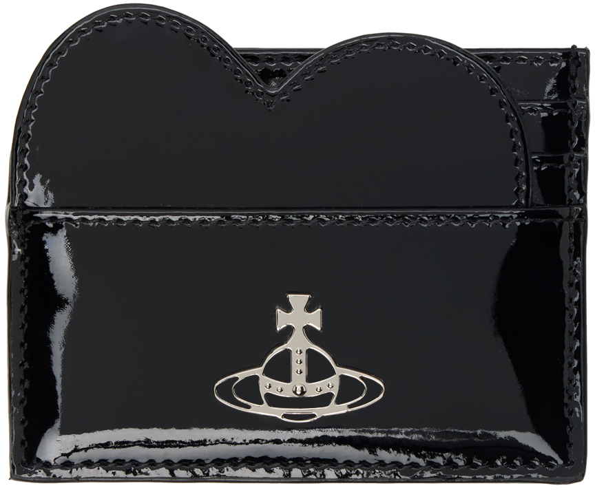 【VIVIENNE WESTWOOD】 HEART CARD HOLDER Black Heart Card Holder by Vivienne Westwood on Sale