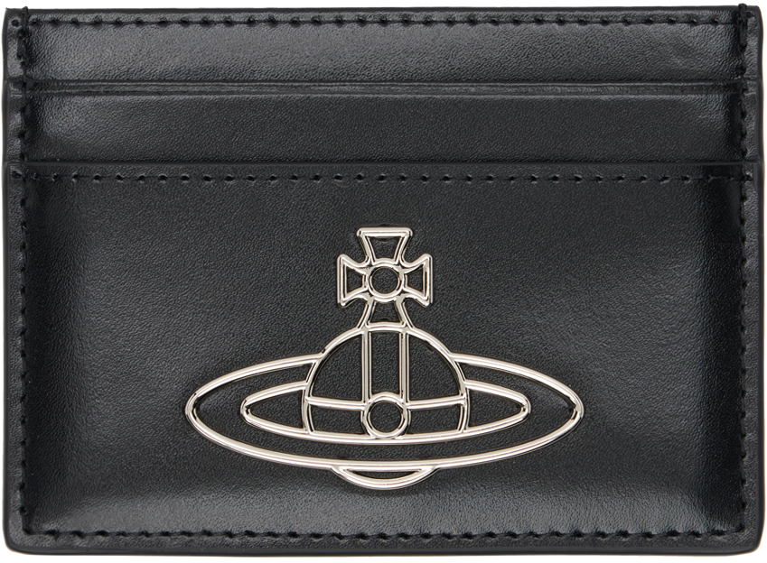 Black Flat Silky Leather Card Holder