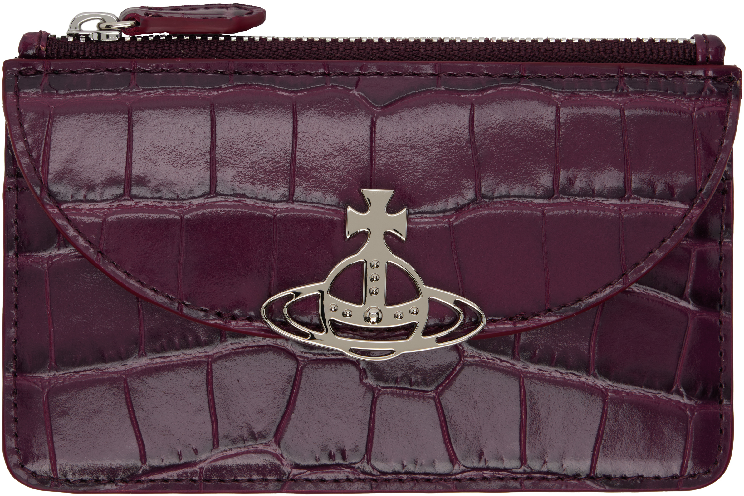 VIVIENNE WESTWOOD PURPLE HALF MOON CARD HOLDER 