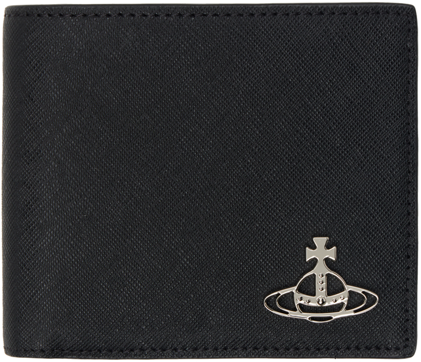 Shop Vivienne Westwood ブラック Billfold サフィアーノ 財布 In Aw24-black