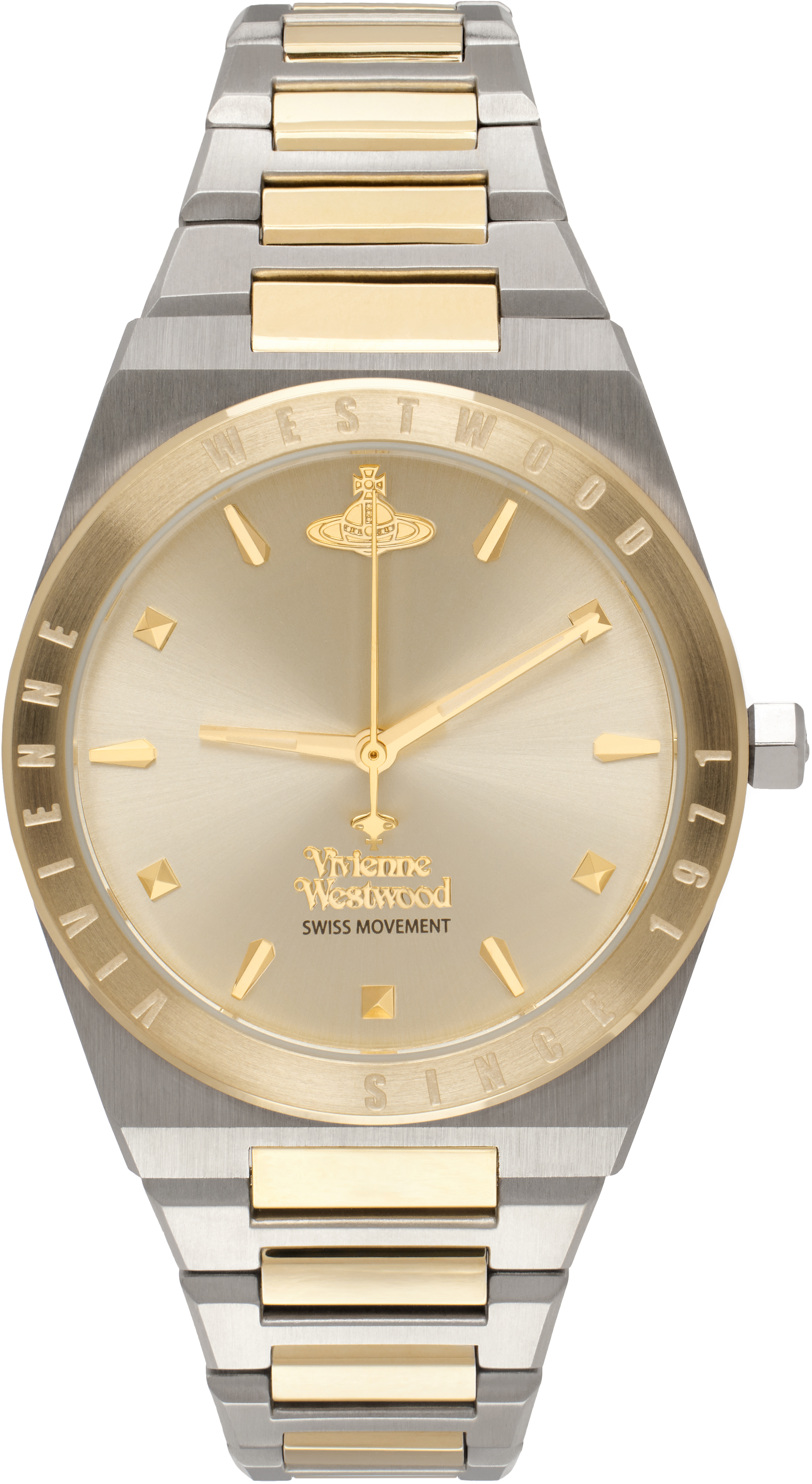 Shop Vivienne Westwood Silver & Gold Charterhouse Watch