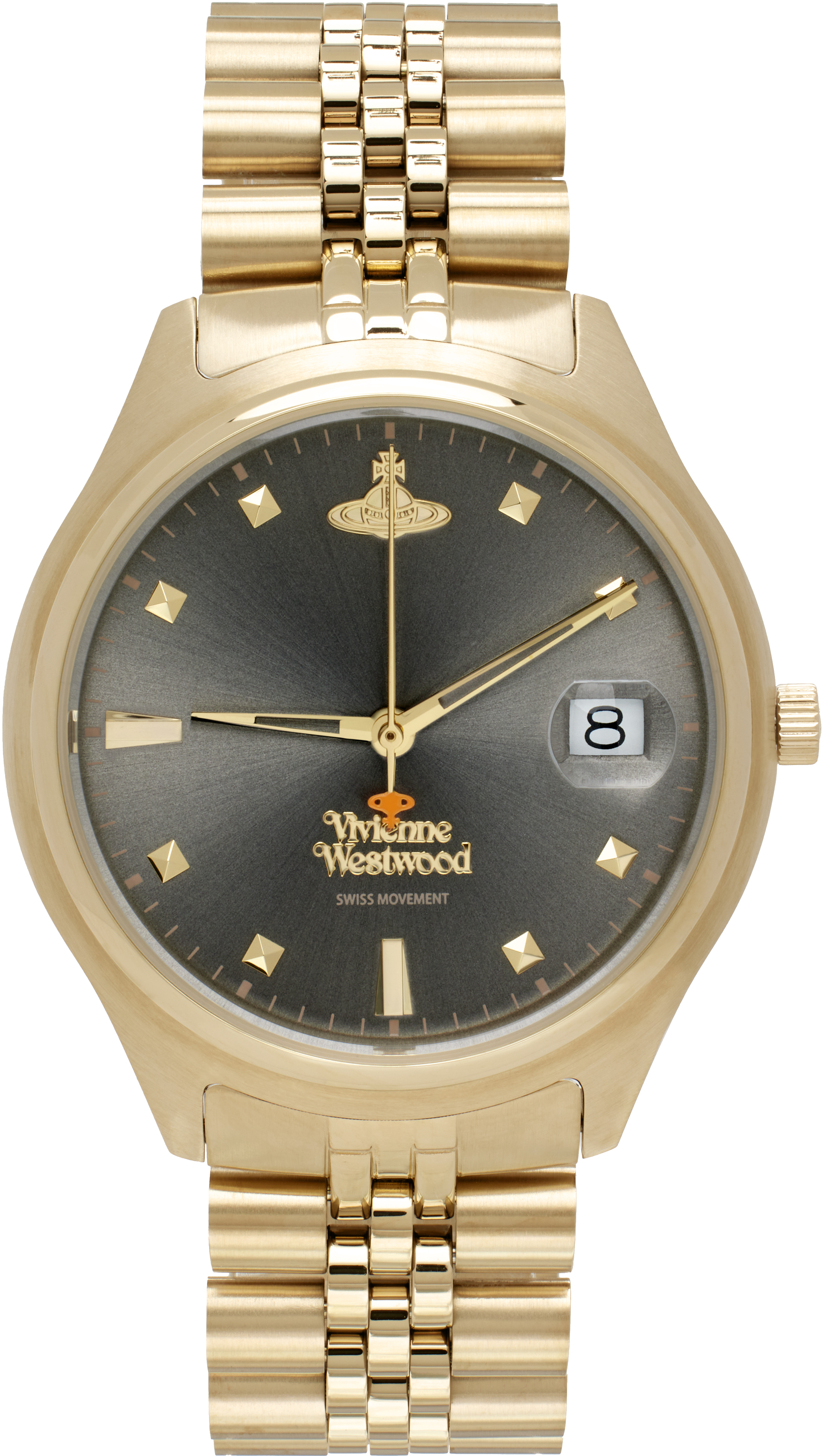 Vivienne Westwood Gold Camberwell Watch In Gold And Grey