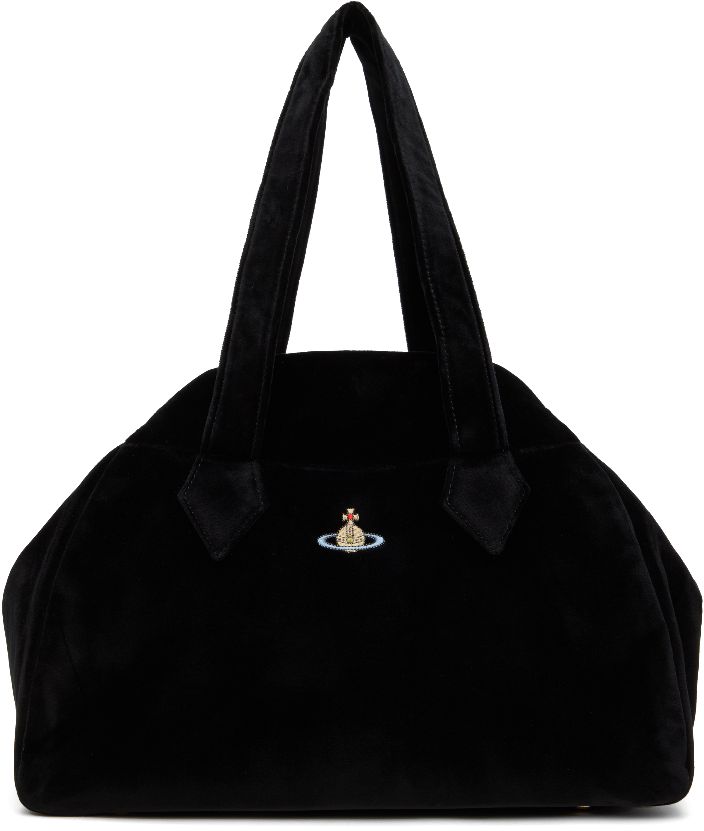 Shop Vivienne Westwood Black Archive Large Yasmine Duffle Bag In Aw24-n401