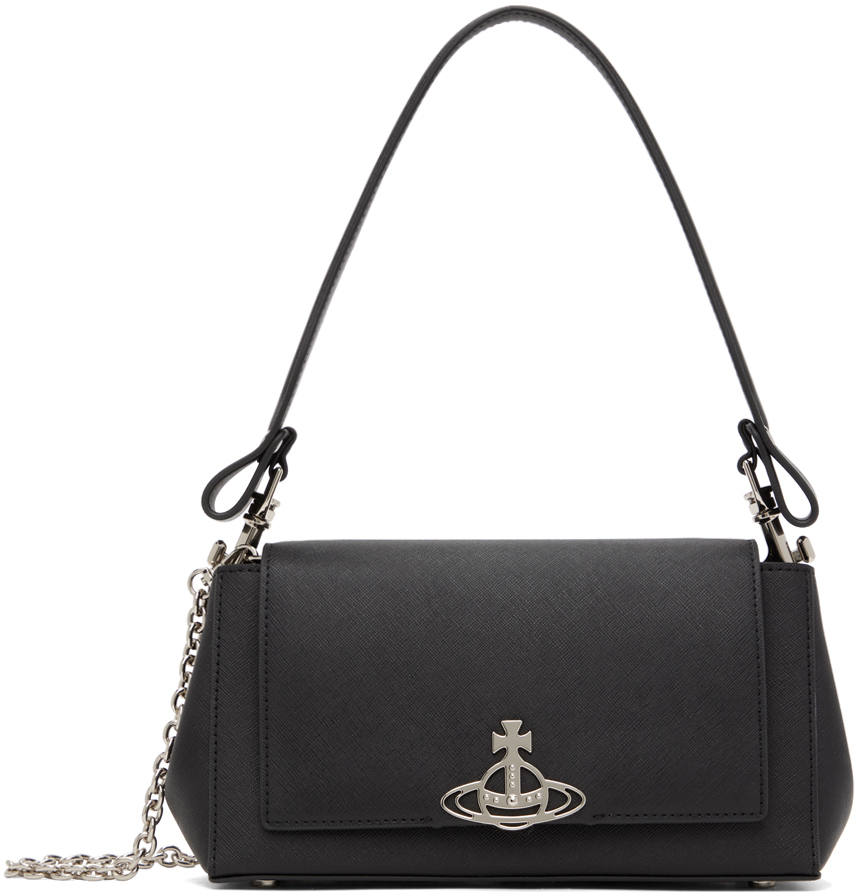 VIVIENNE WESTWOOD ブラック ミディアム Hazel バッグ Vivienne Westwoodのブラック ミディアム Hazel バッグがセール中