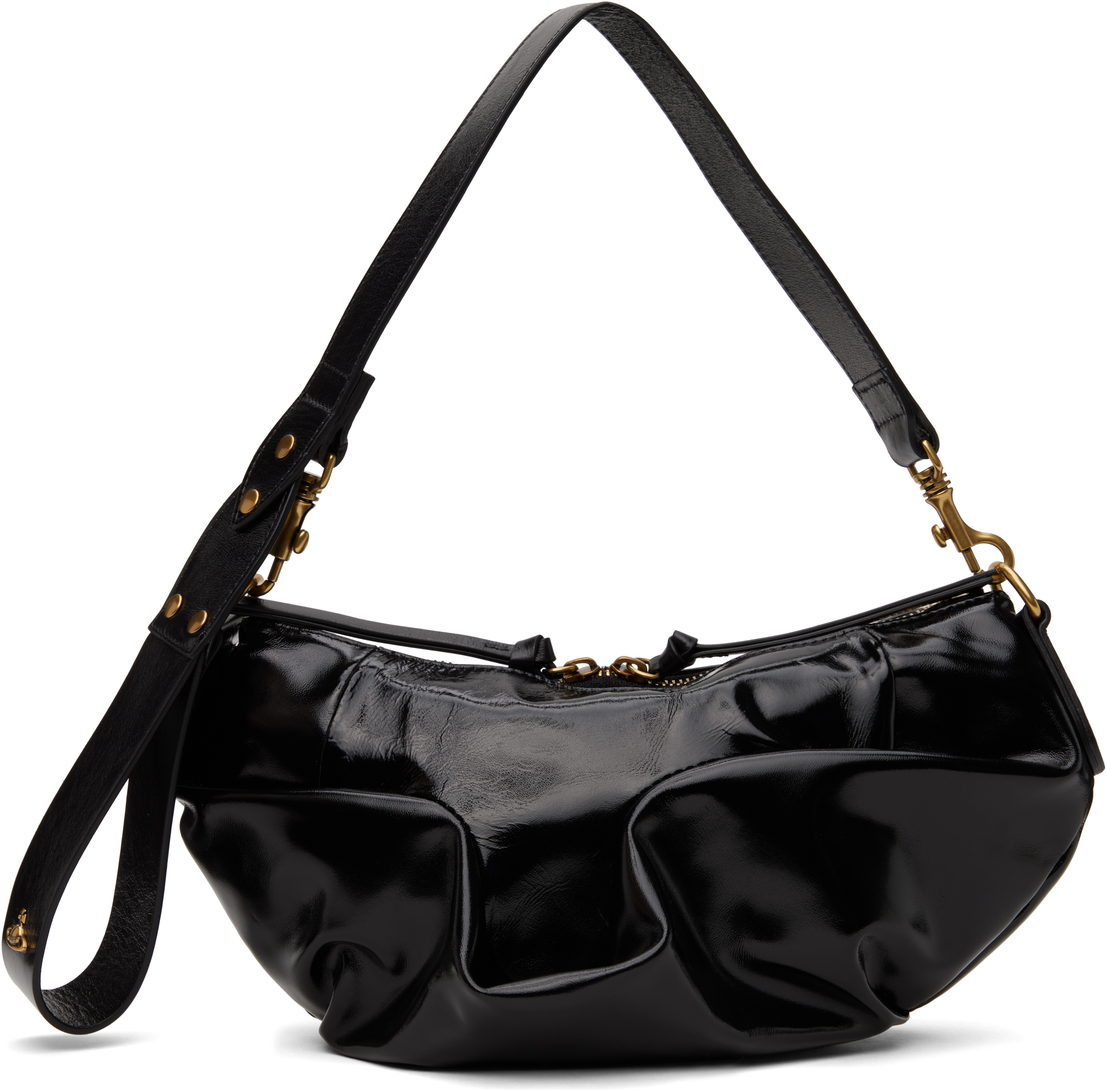 Black Small Agnes Shoulder Bag