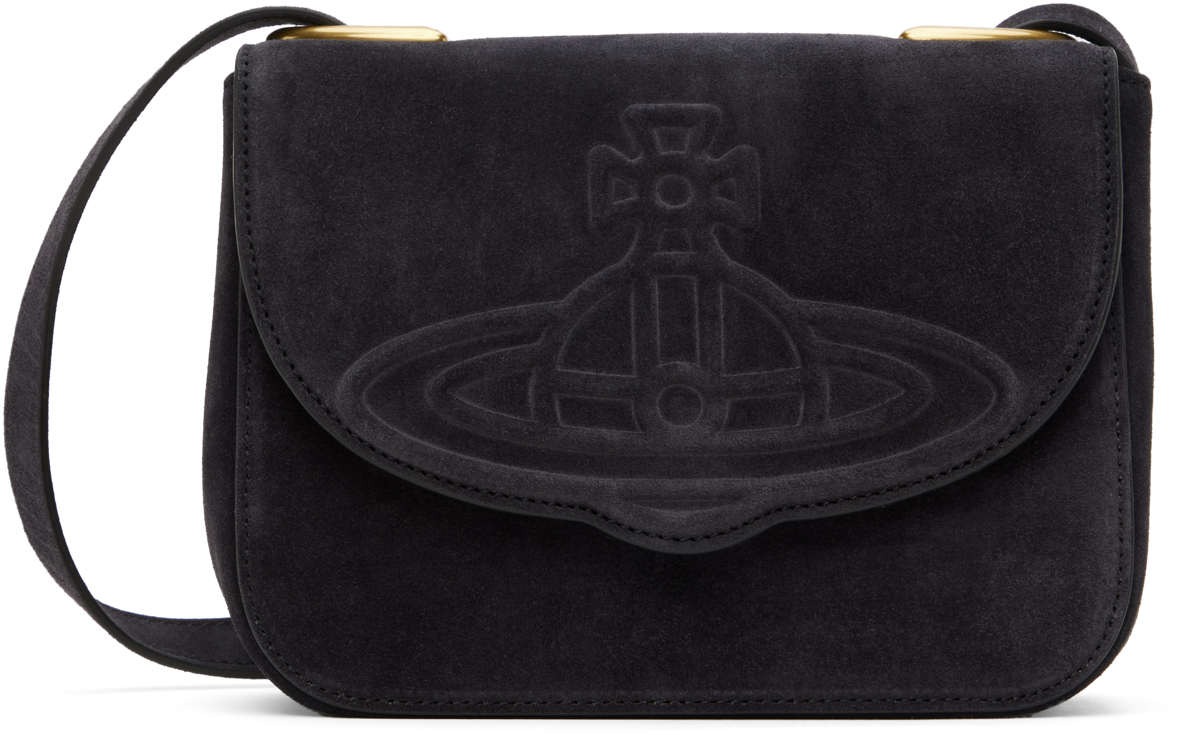 Shop Vivienne Westwood Black Linda Crossbody Bag In Aw24-n401