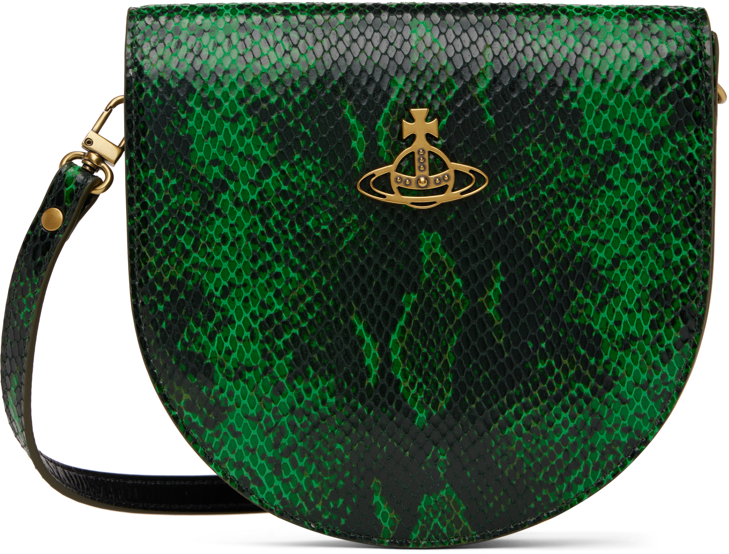 Green Saddle Crossbody Bag