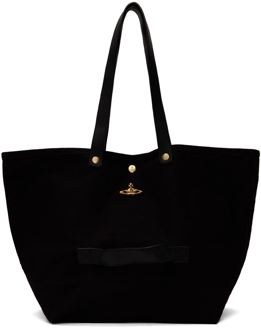 Black Utility Shopper Tote