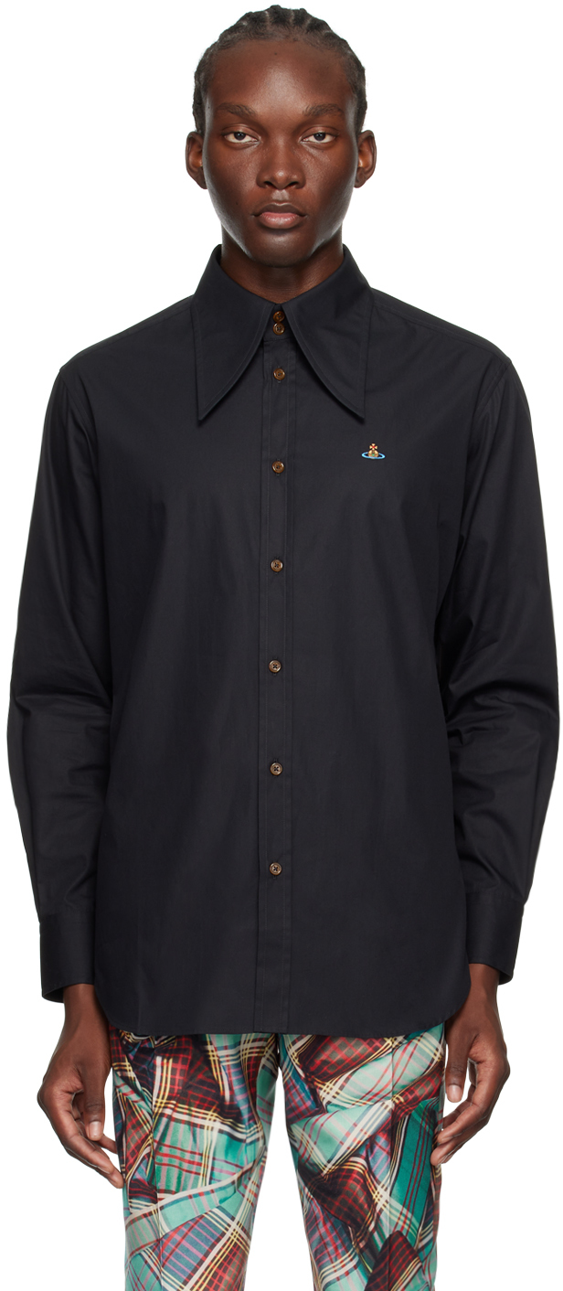 Shop Vivienne Westwood Black M Violin Shirt In Aw24-black