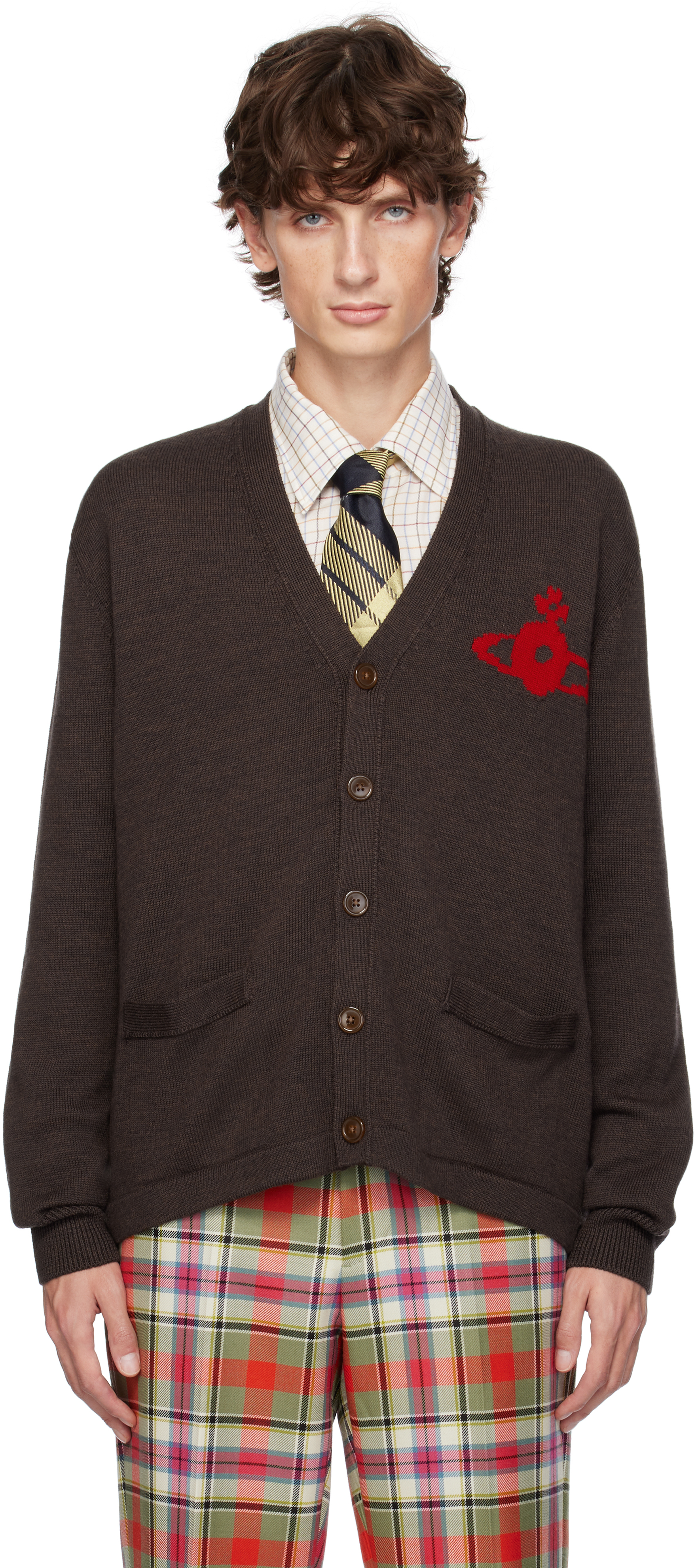 Shop Vivienne Westwood Brown Alex Cardigan In Aw24-d401