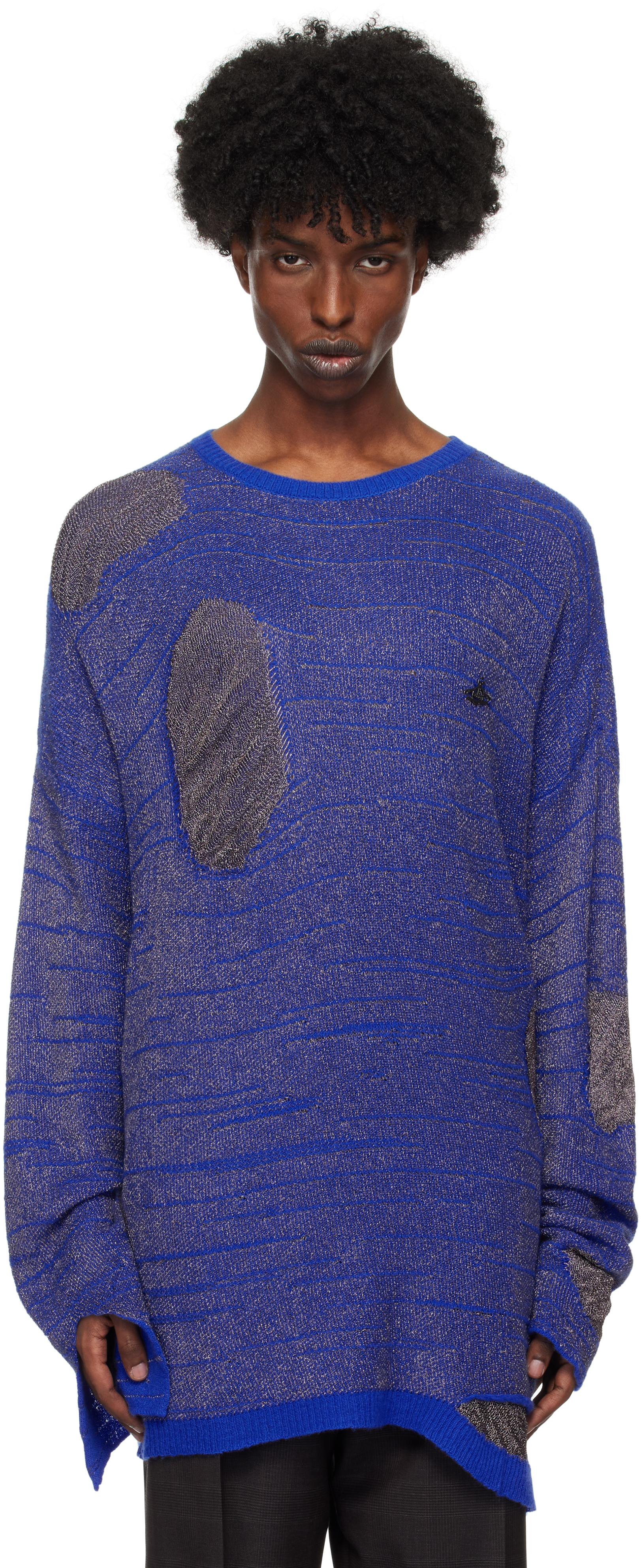 Shop Vivienne Westwood Blue All Nighter Sweater In Aw24-k401