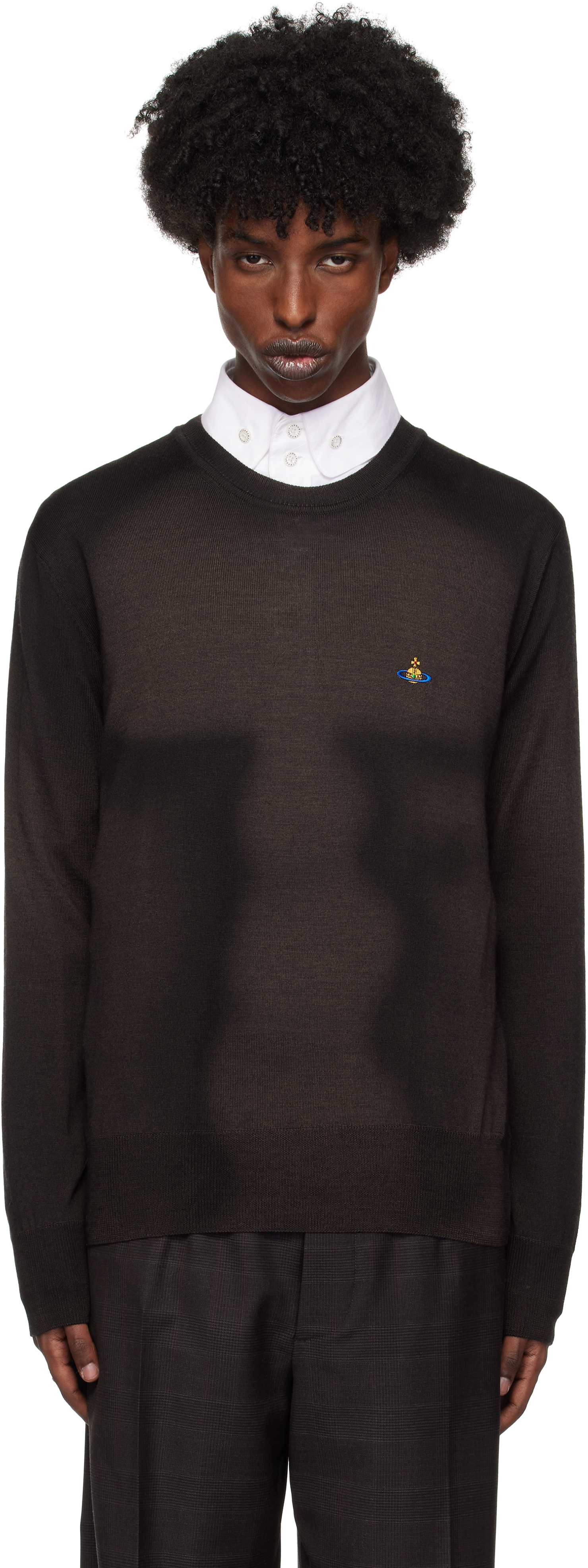 Vivienne Westwoodのブラウン Sean ラウンドネック セーターが