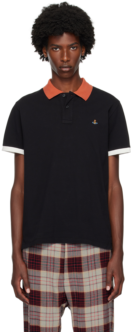 Shop Vivienne Westwood Black Classic Polo In Aw24-black