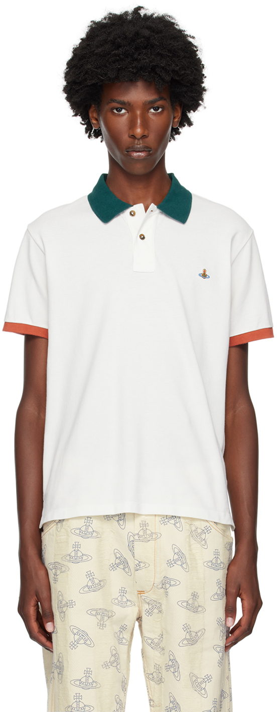 Shop Vivienne Westwood White Classic Polo In Aw24-white