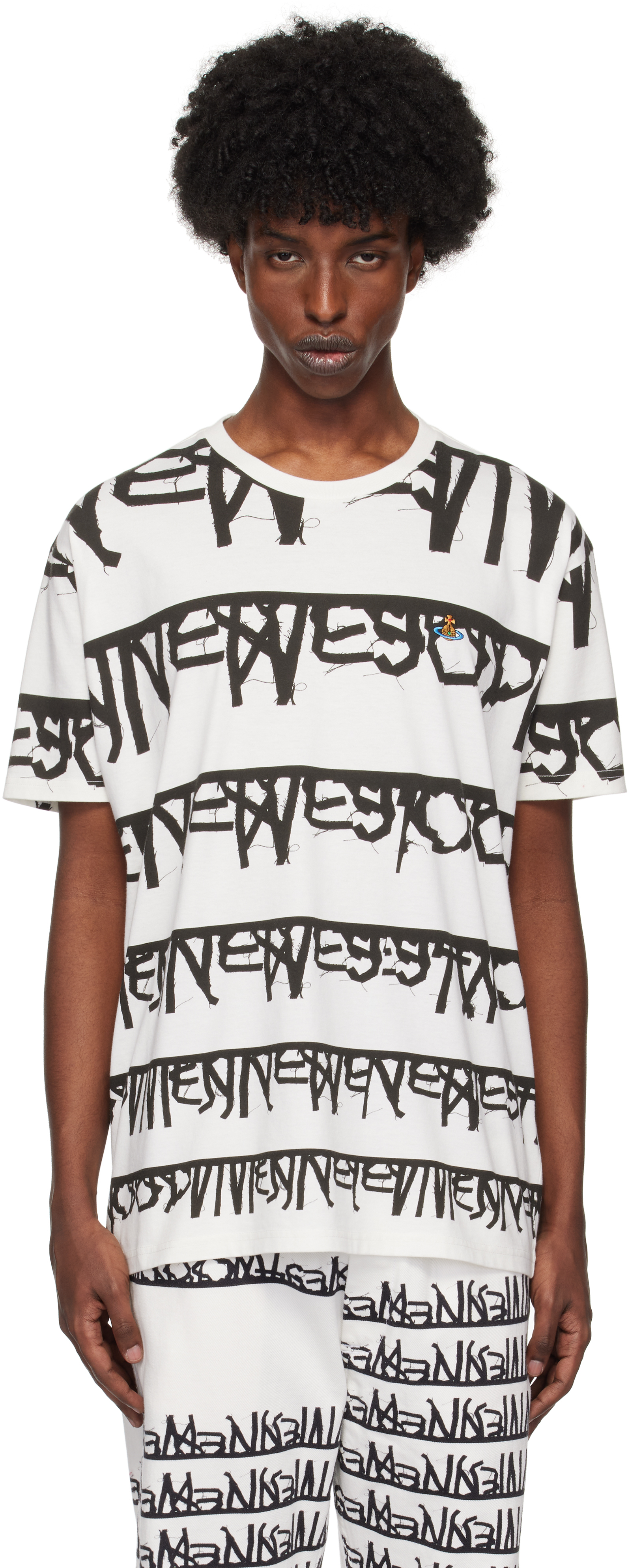 VIVIENNE WESTWOOD WHITE & BLACK CLASSIC T-SHIRT 