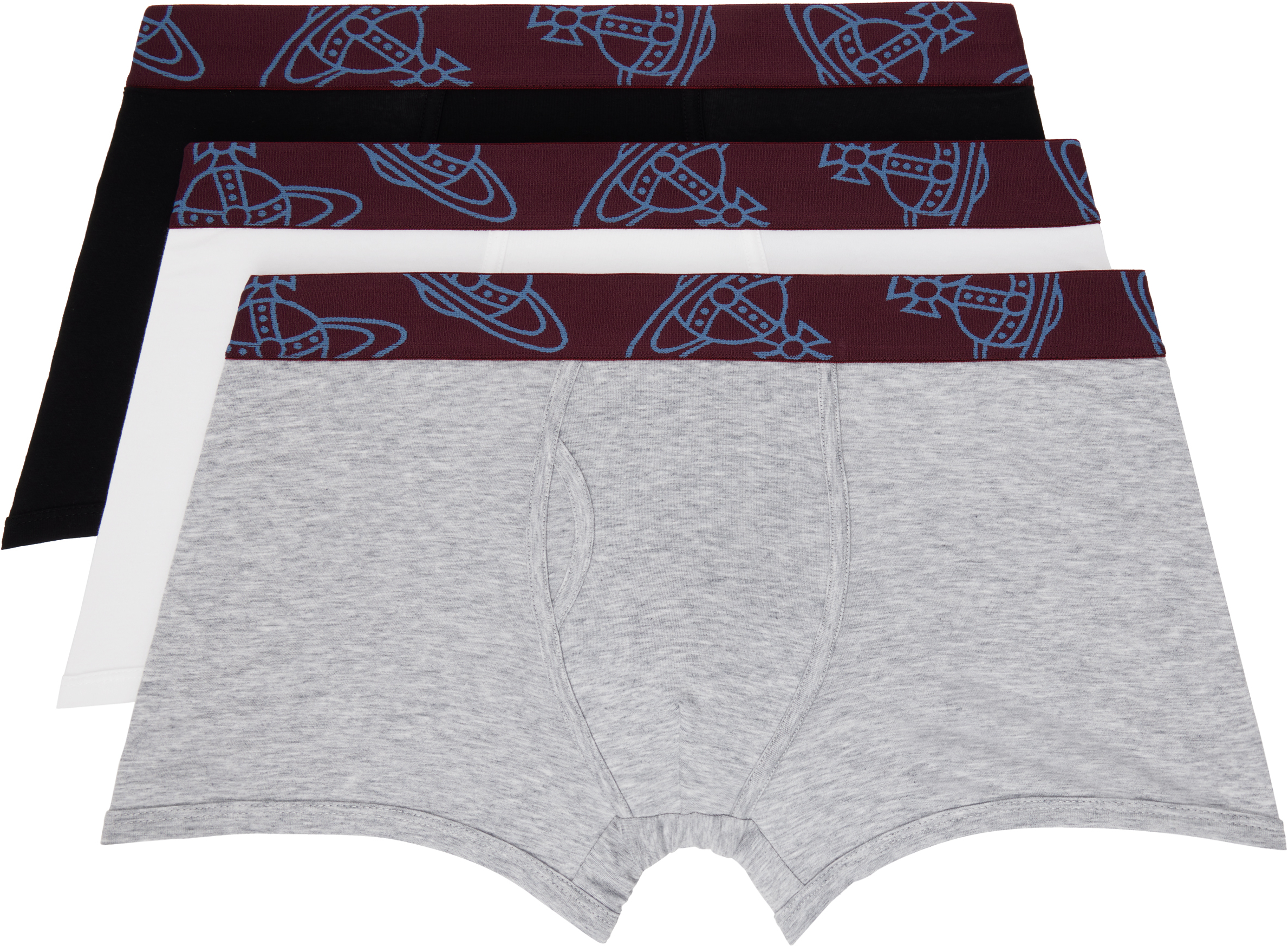 Shop Vivienne Westwood Three-pack Multicolor Band Boxers In Aw24-o401