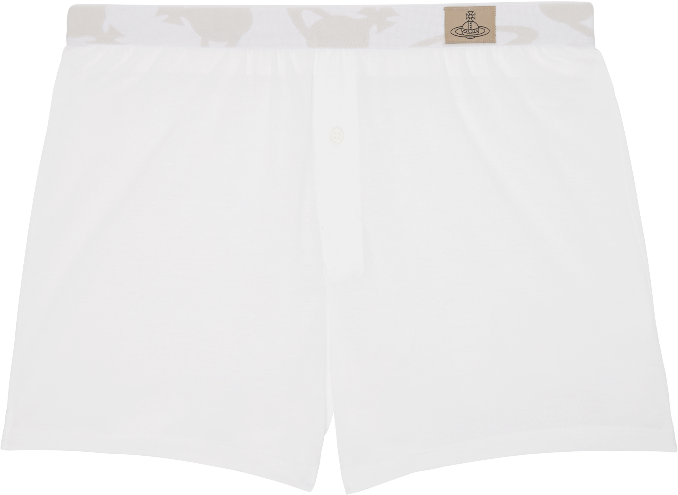 Shop Vivienne Westwood White Organic Cotton Jersey Boxers In Ss24-a401