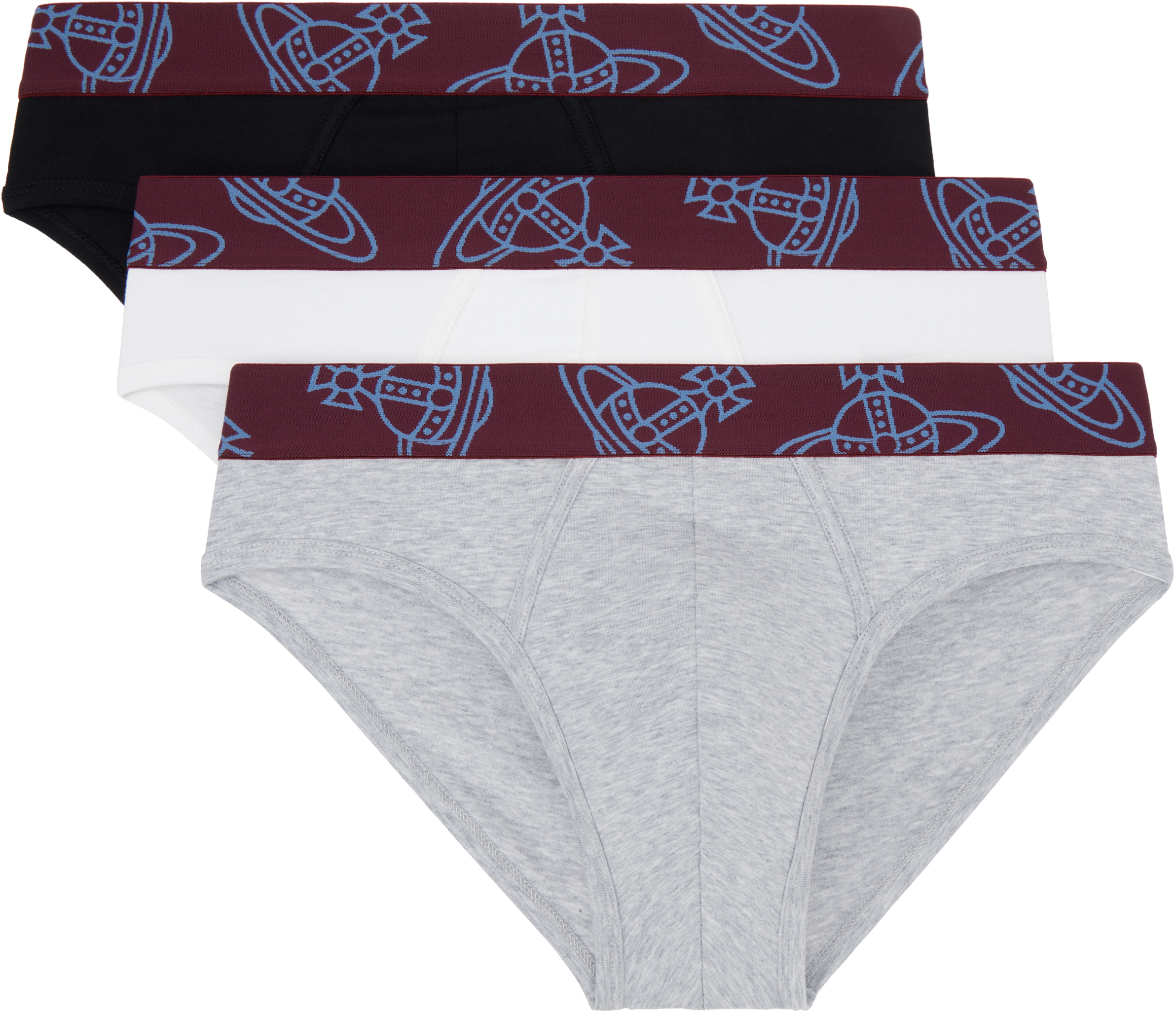 Shop Vivienne Westwood Three-pack Multicolor Slip Briefs In Aw24-o401