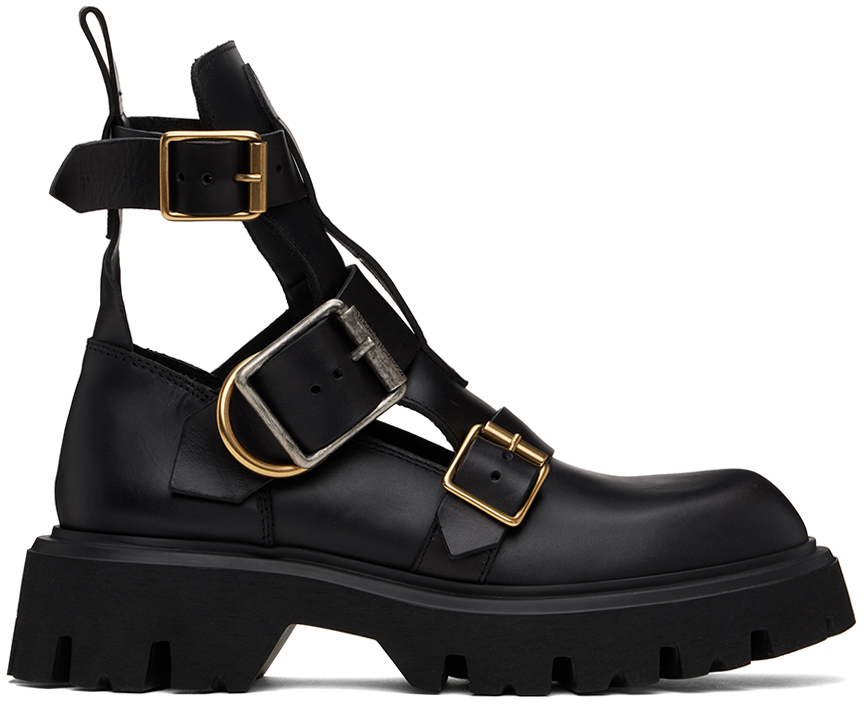 Shop Vivienne Westwood Black Rome Commando Boots In Aw24-n401